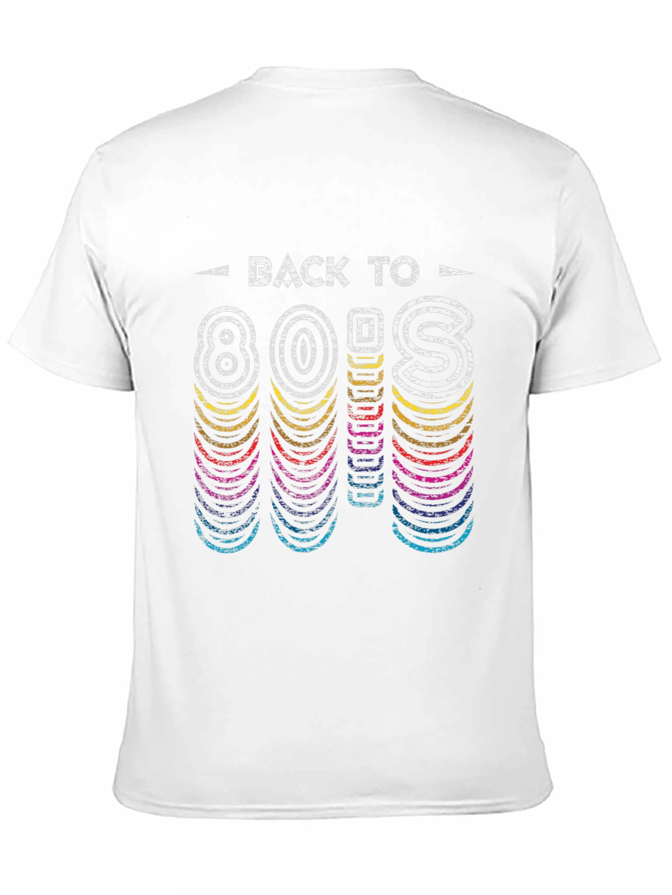 Black Back to 80's Retro Style Black T-Shirt view 11