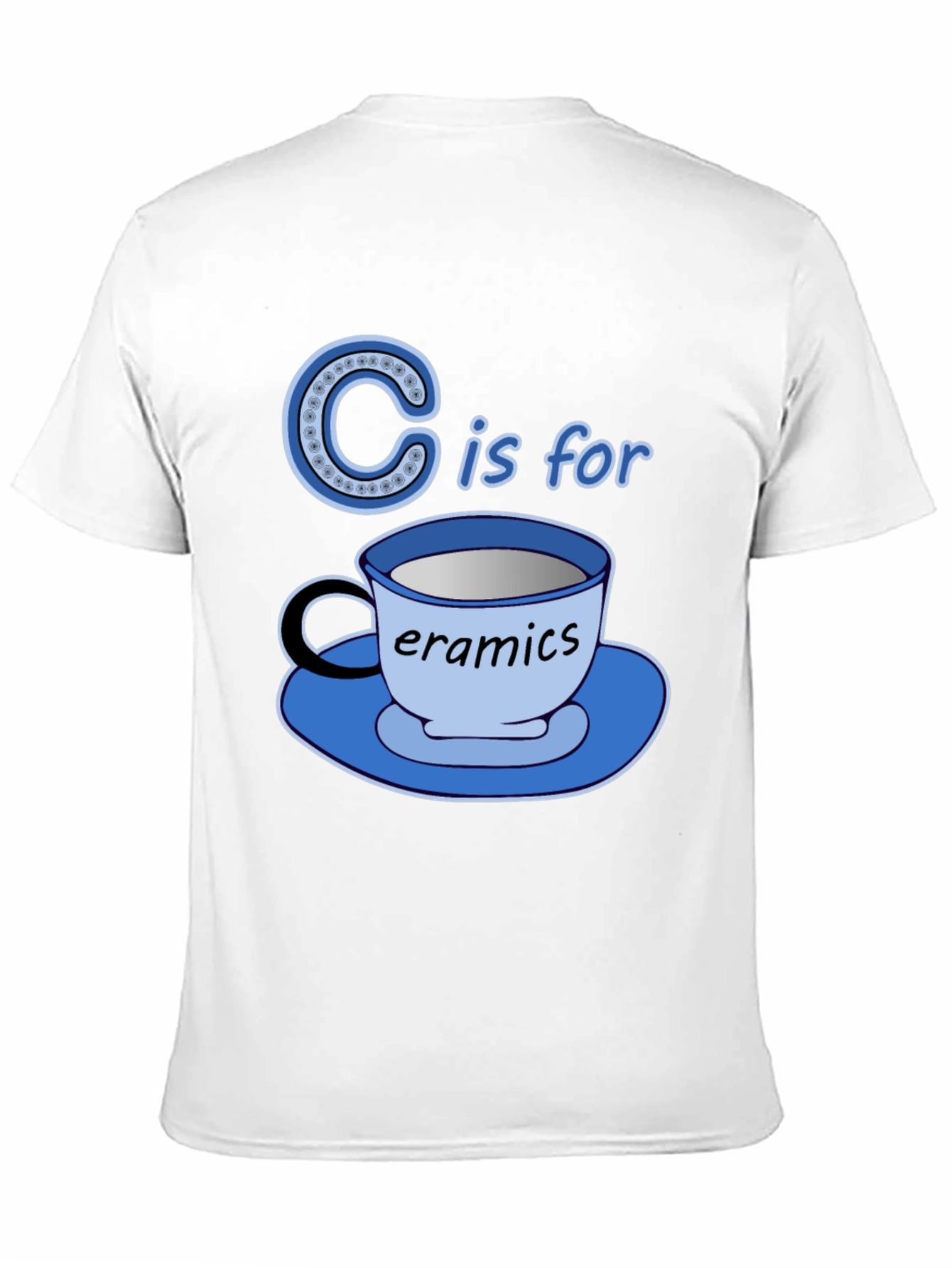 Black C is for Ceramics Funny T-Shirt view 11
