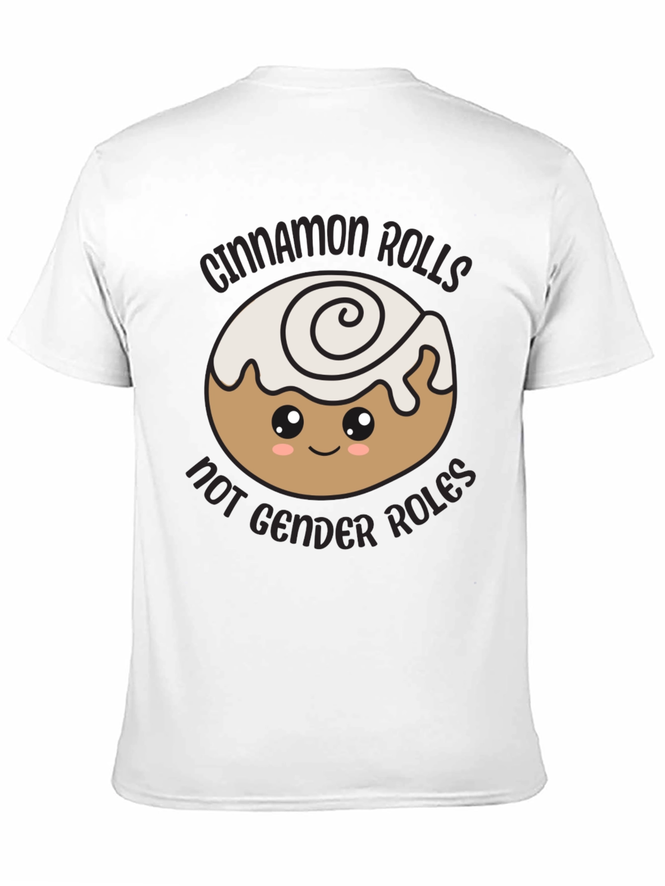 Black Cinnamon Rolls Not Gender Roles T-Shirt view 11