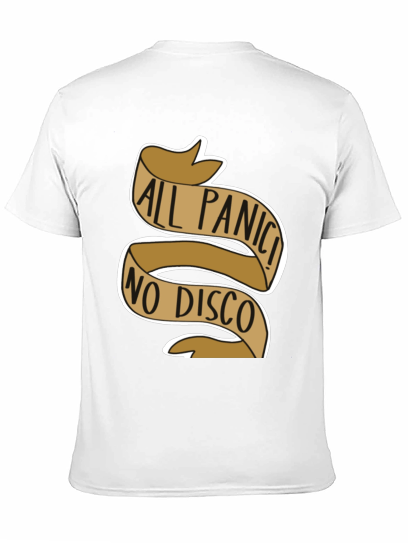 Black All Panic No Disco Graphic T-Shirt view 11