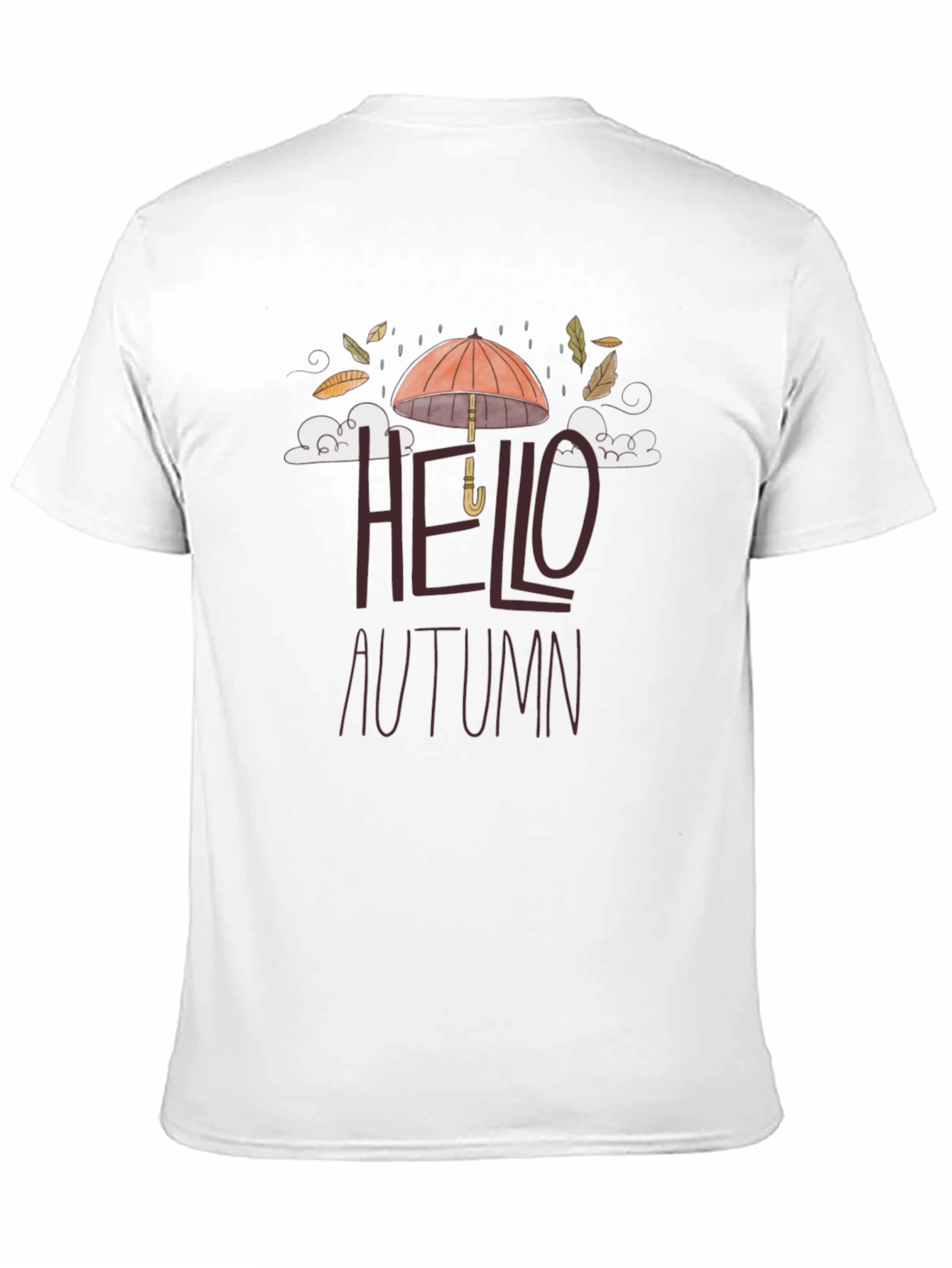 Black Hello Autumn Graphic Tee - Stylish Fall Season Shirt view 11