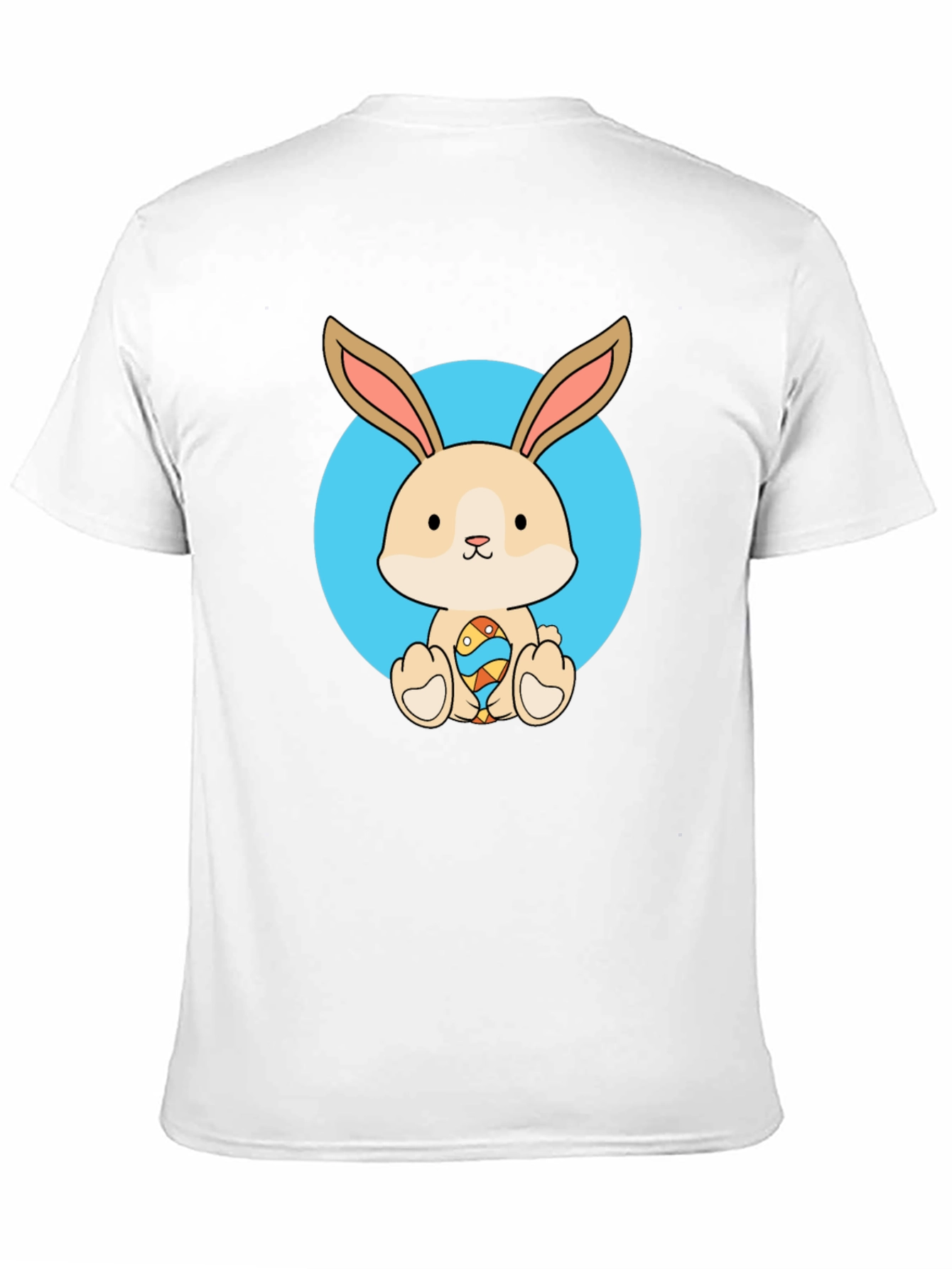 Black Cute Bunny Easter Egg Black T-Shirt view 11