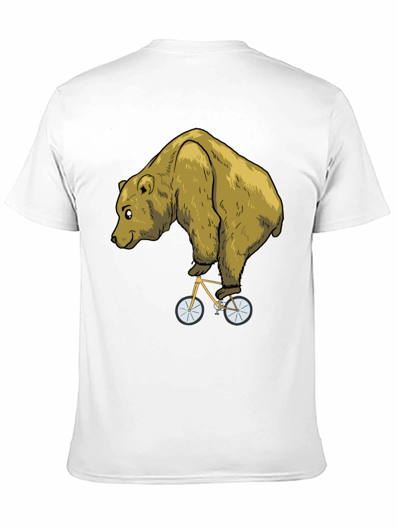 Black Bear on Bike Graphic Tee - Funny Animal T-Shirt view 11