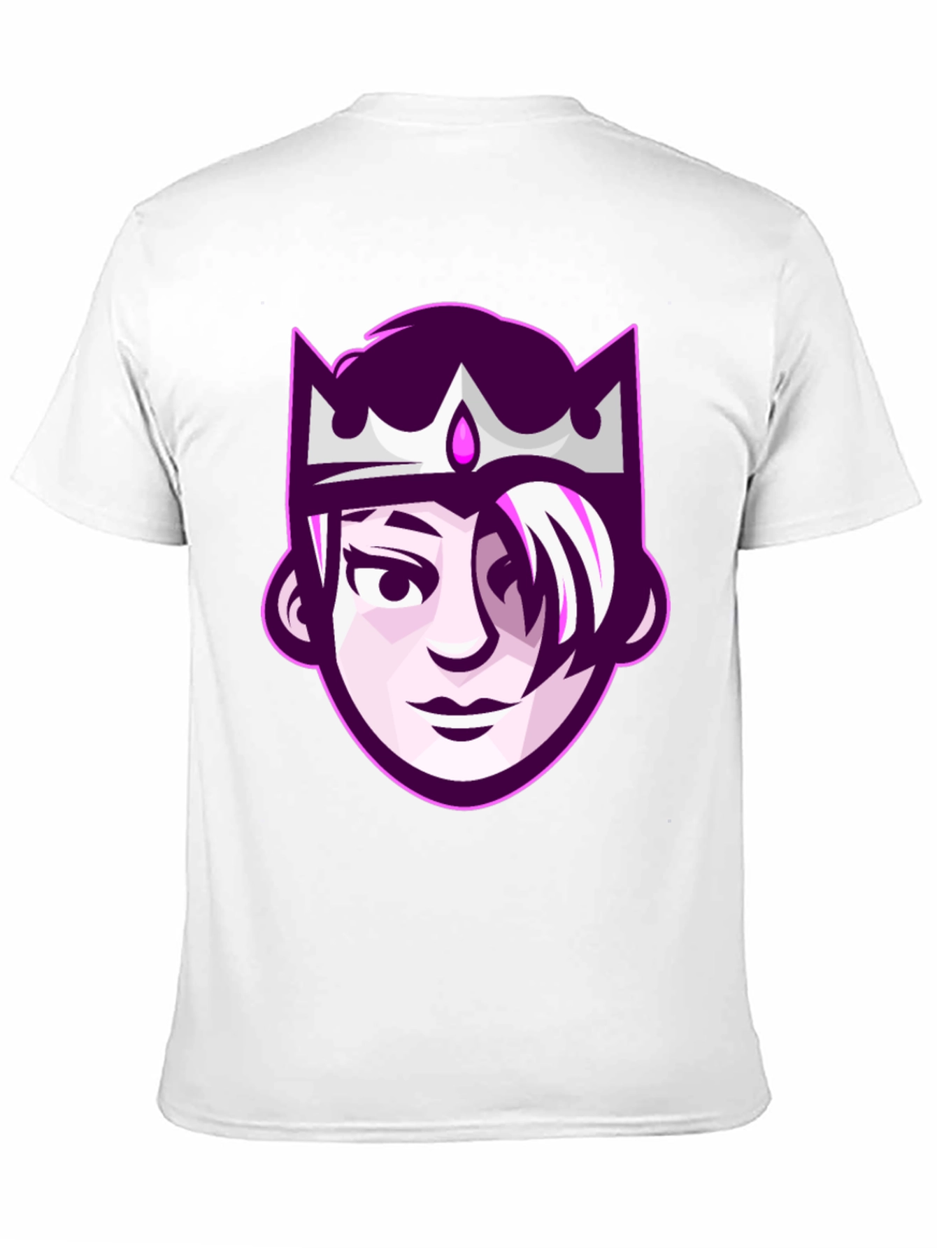 Black Queen Cartoon Graphic Tee - Black Unisex T-Shirt view 11