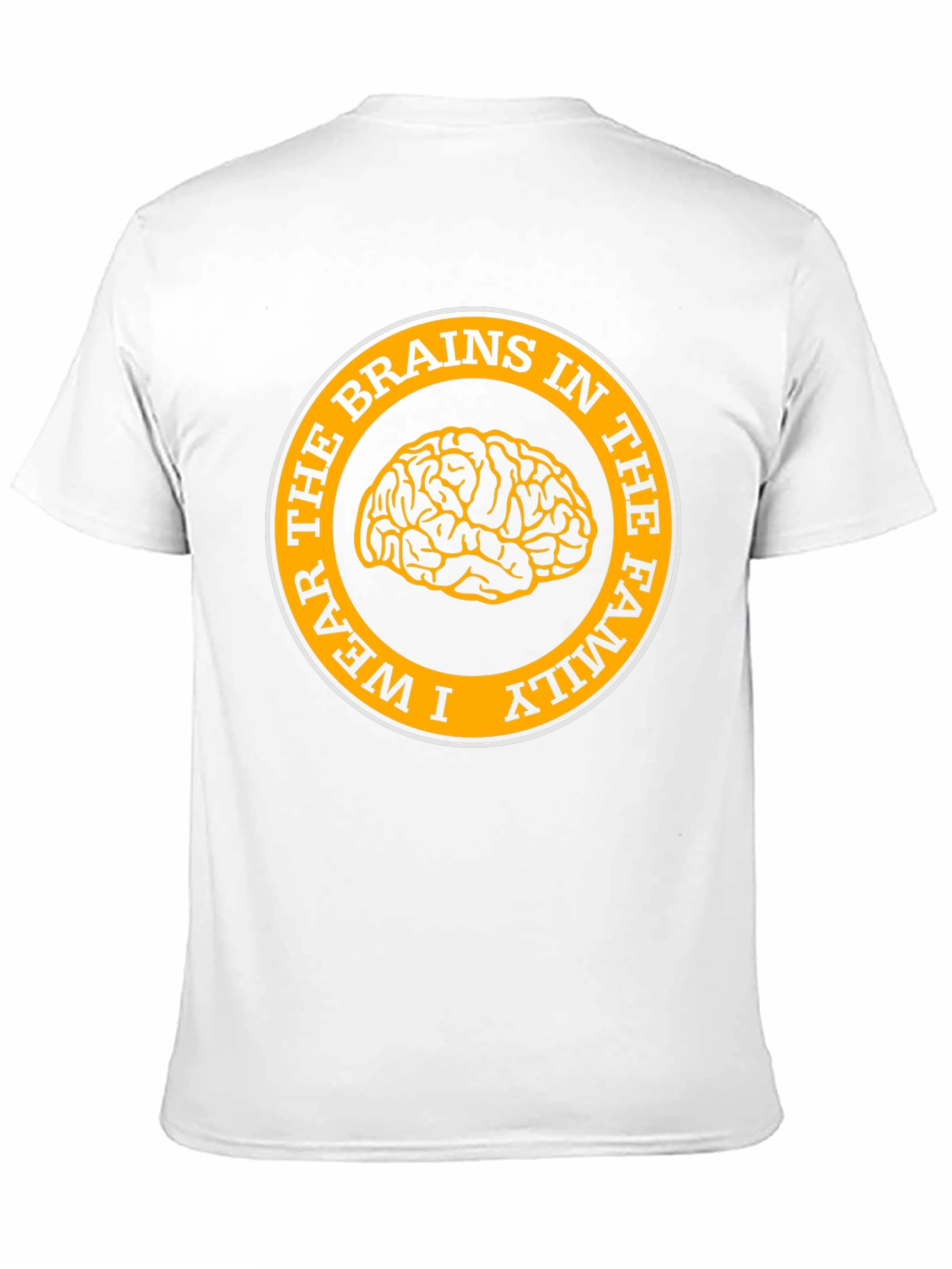 Black I Wear the Brains in the Family T-Shirt view 11