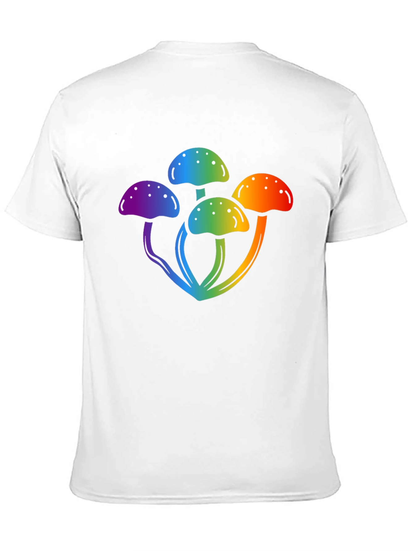 Black Rainbow Mushroom Graphic Black T-Shirt view 11