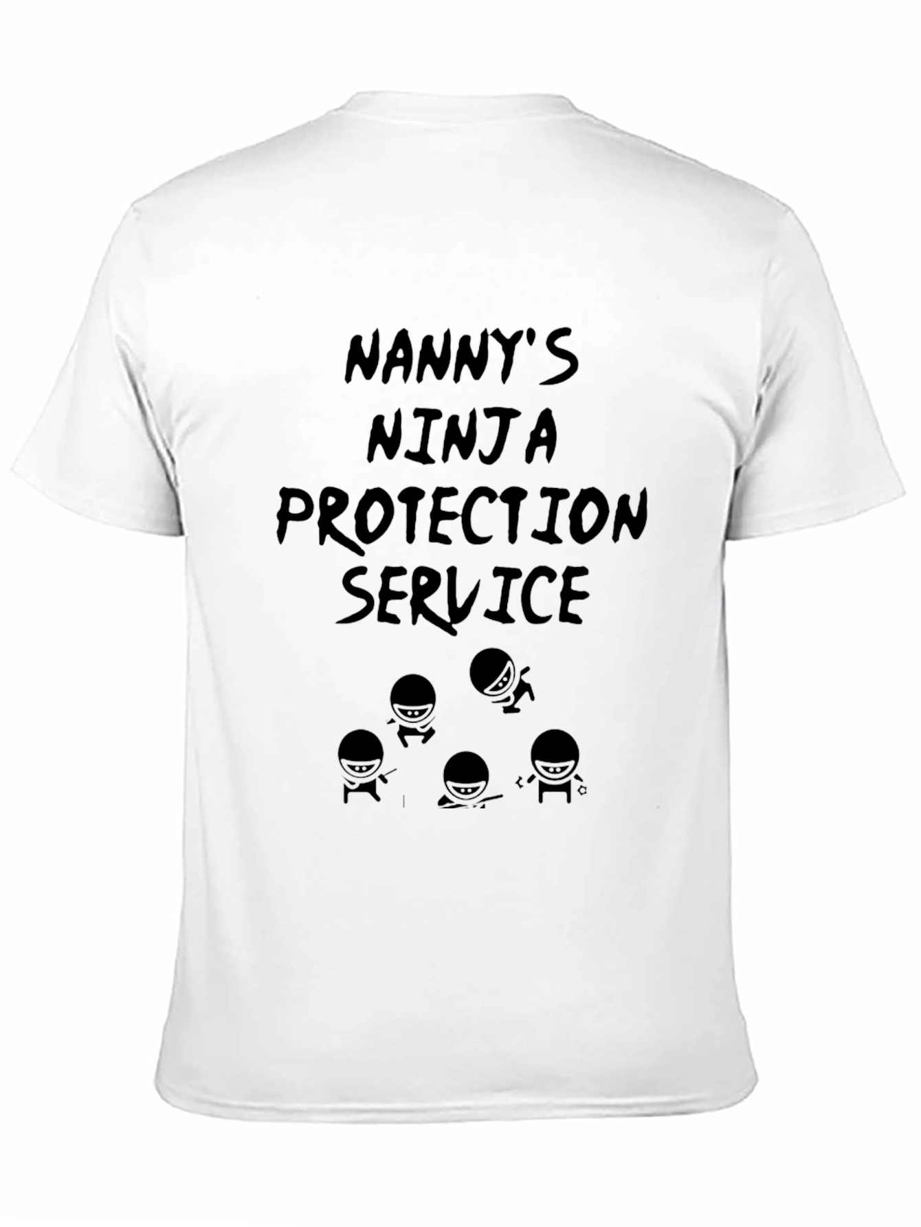 Black Nanny's Ninja Protection Service Graphic T-Shirt view 11