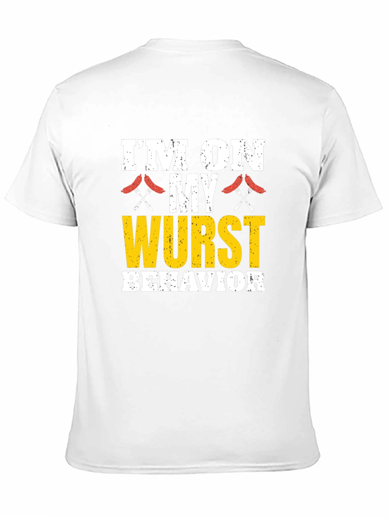 Black I'm on My Wurst Behavior Funny BBQ Graphic T-Shirt view 11