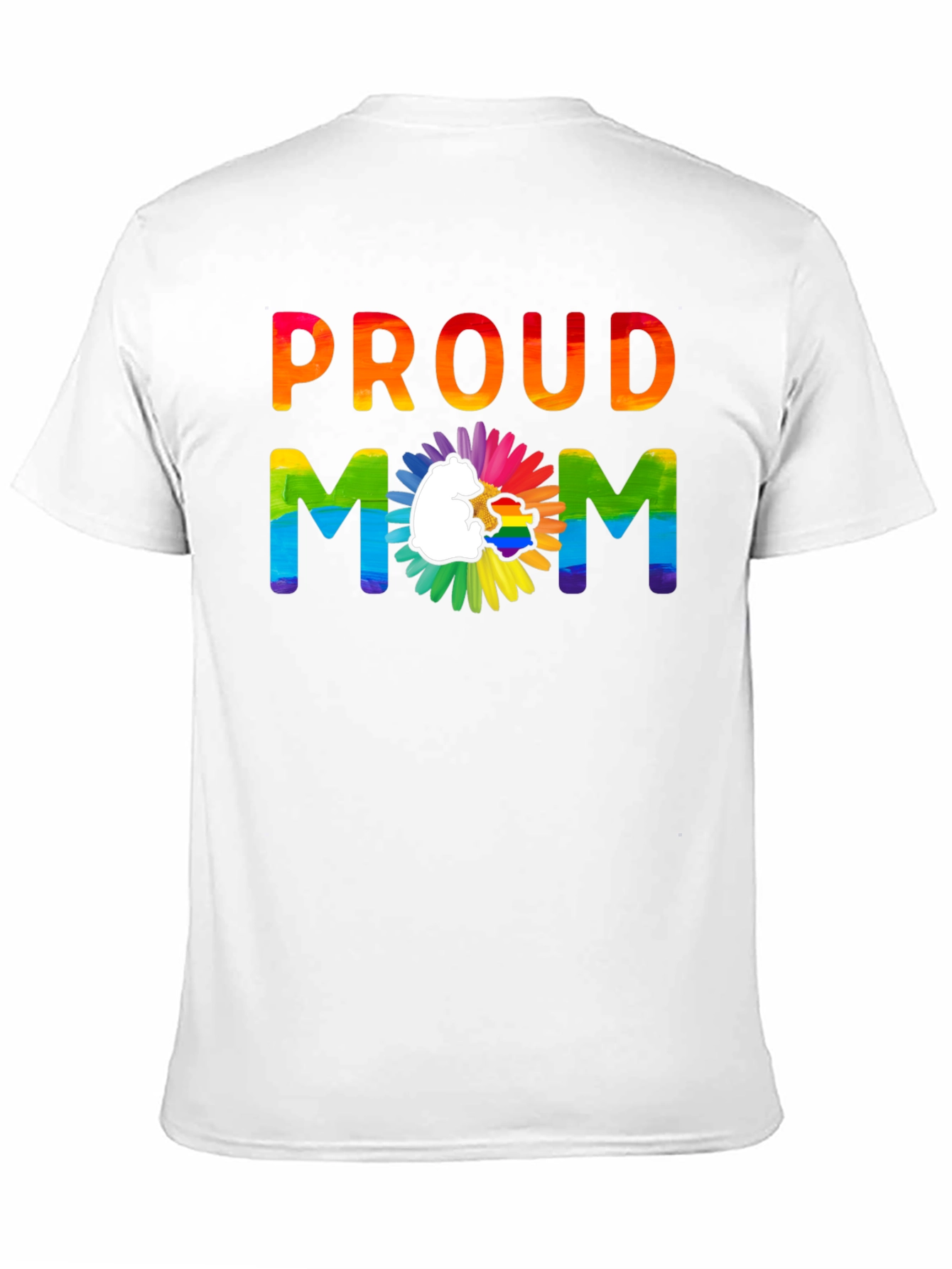 Black Proud Mom LGBTQ+ Pride T-Shirt view 11