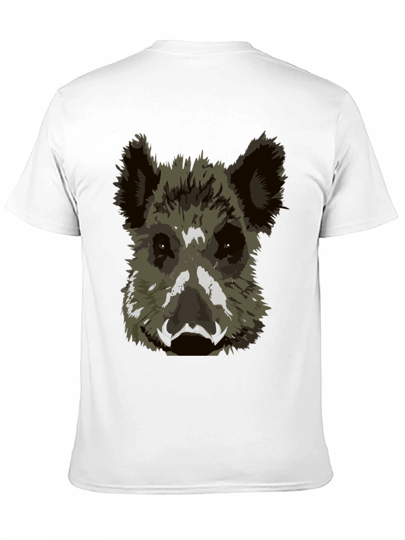 Black Wild Boar Graphic Tee - Black Cotton T-Shirt view 11