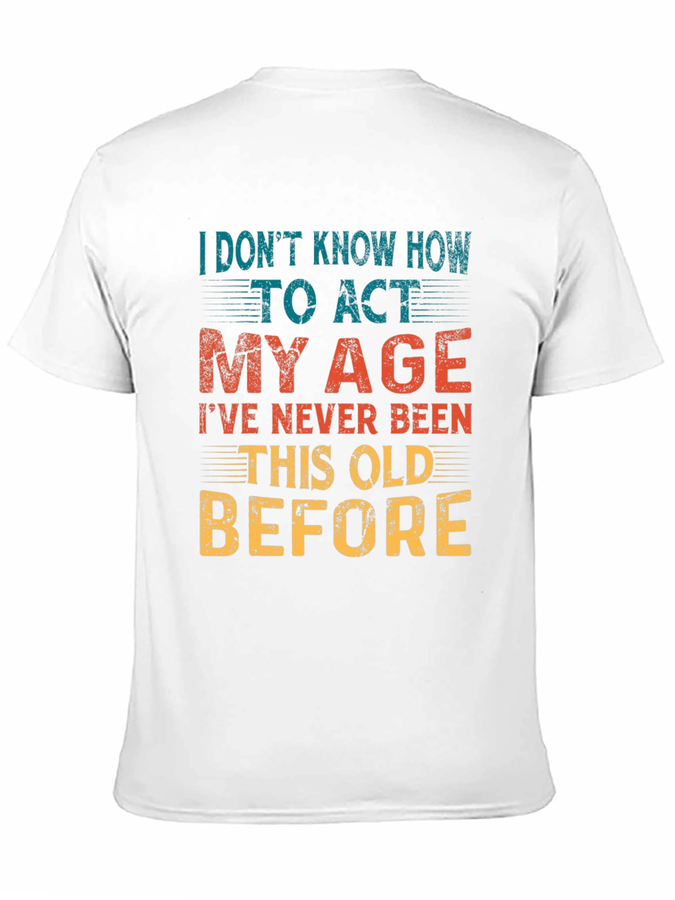 Black Funny "Too Old" Graphic Tee - Black Crew Neck T-Shirt view 11