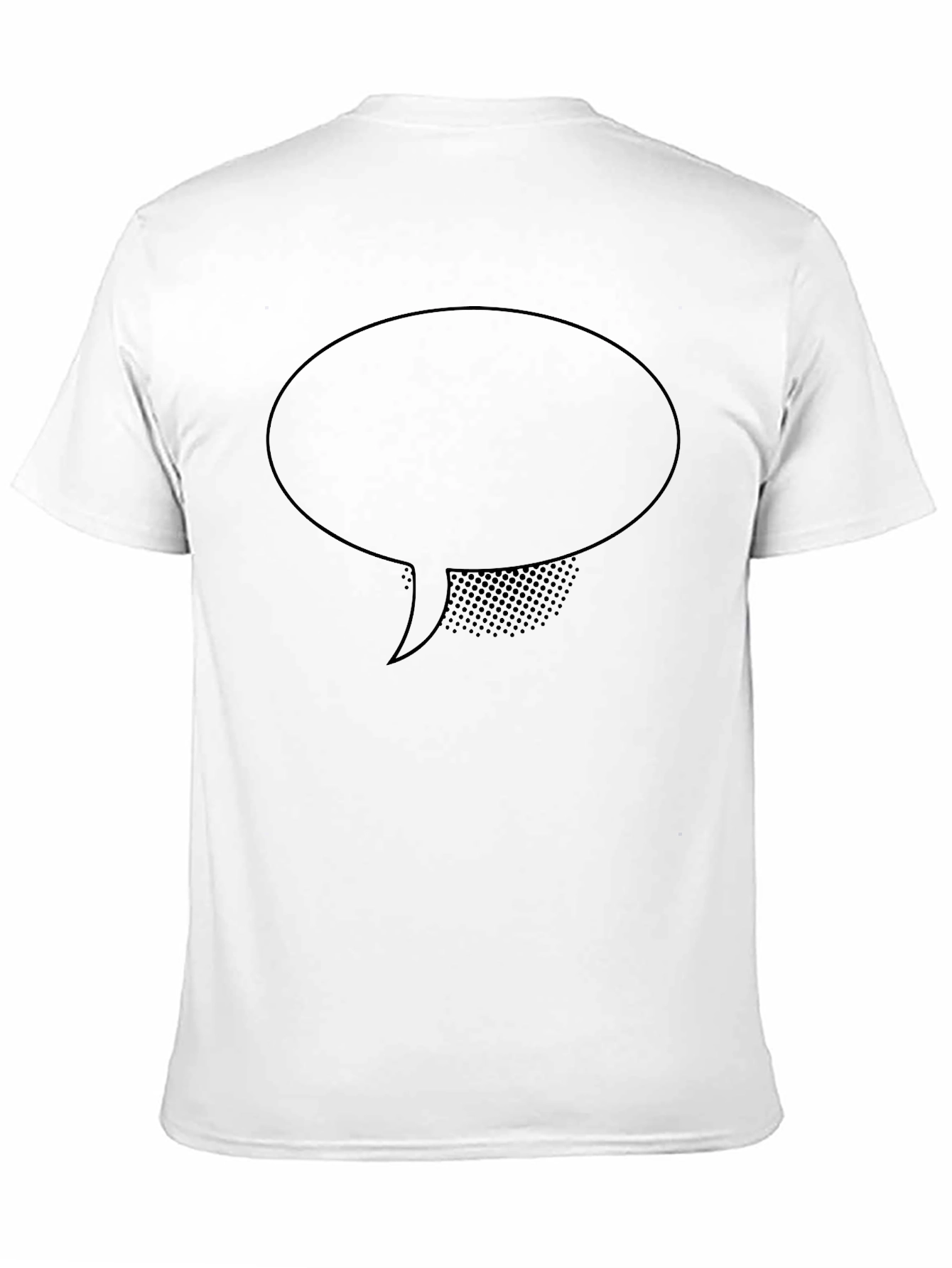 Black Statement T-Shirt - Black with Speech Bubble Design view 11