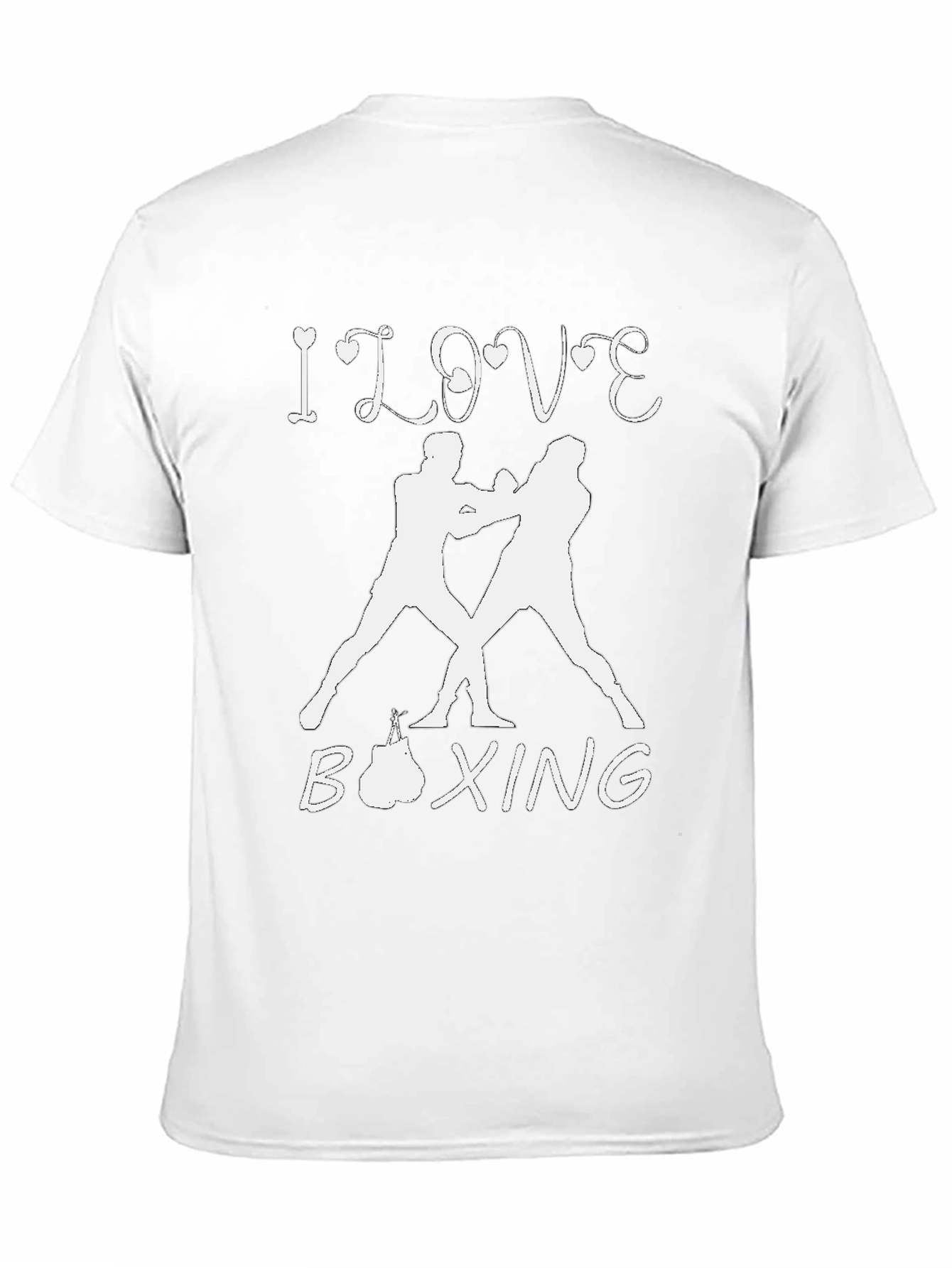 Black I Love Boxing Black T-Shirt view 11