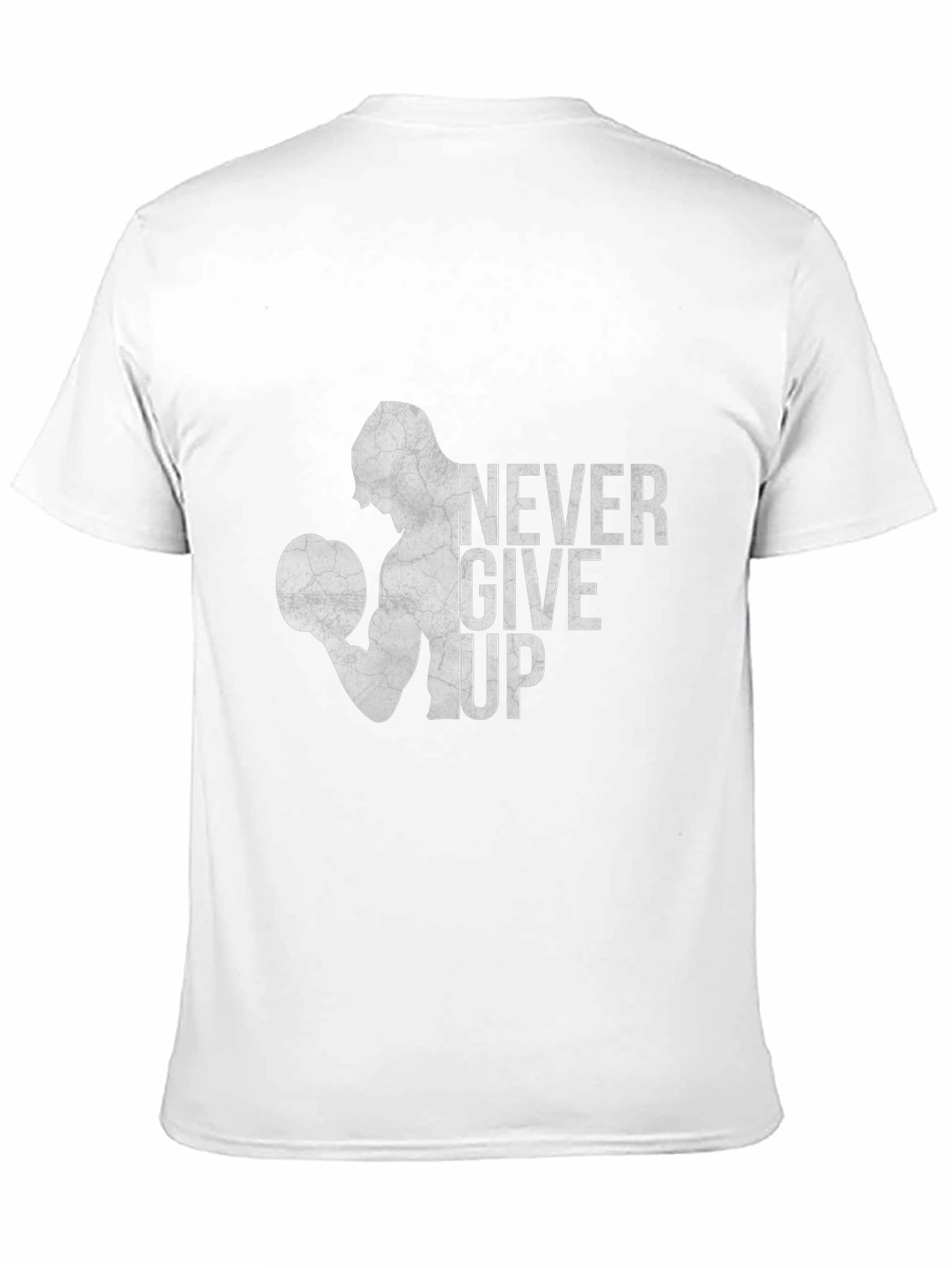 Black Never Give Up Graphic Tee view 11