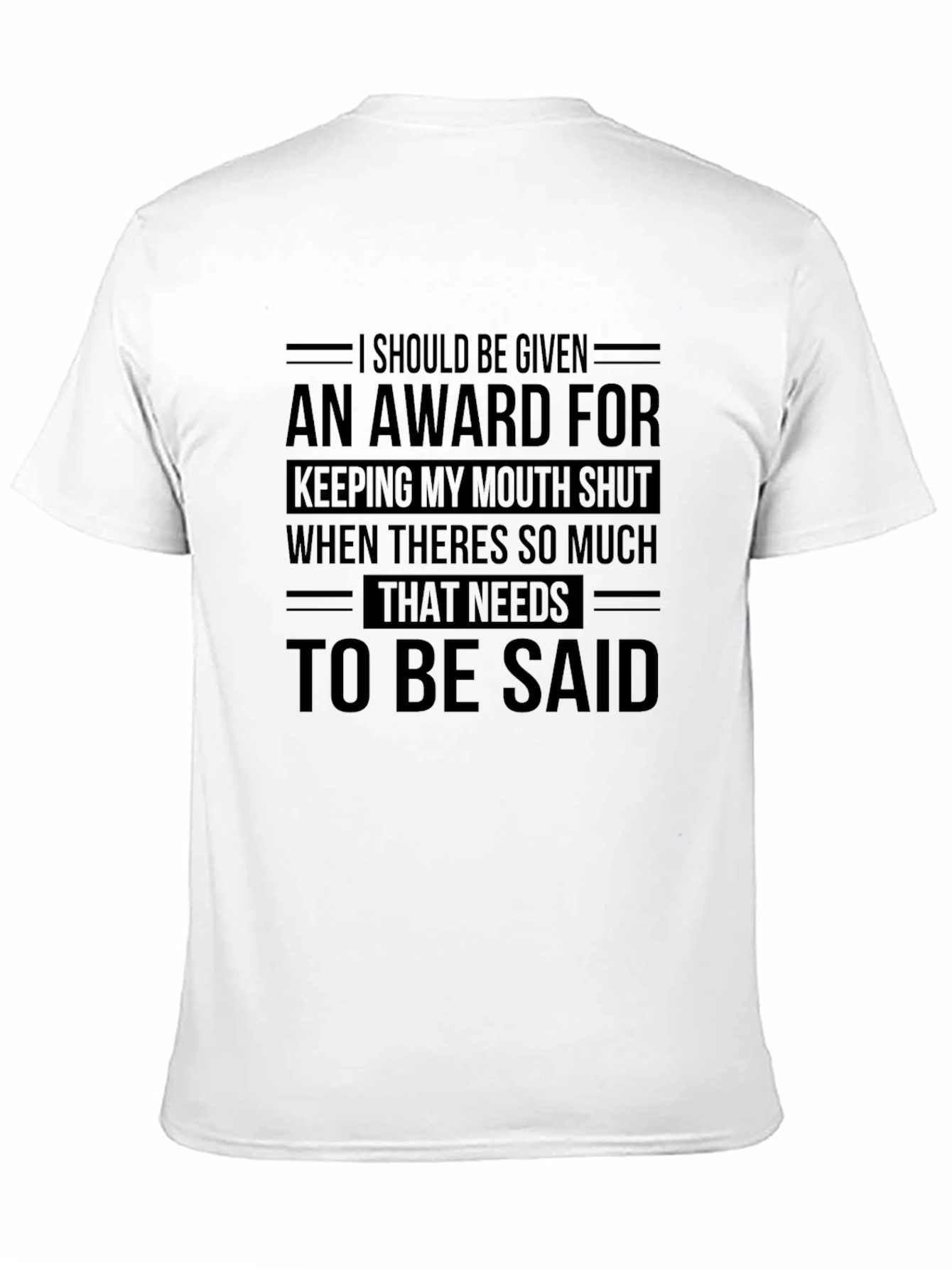 Black Award-Worthy Silence Tee - Funny Graphic T-Shirt view 11