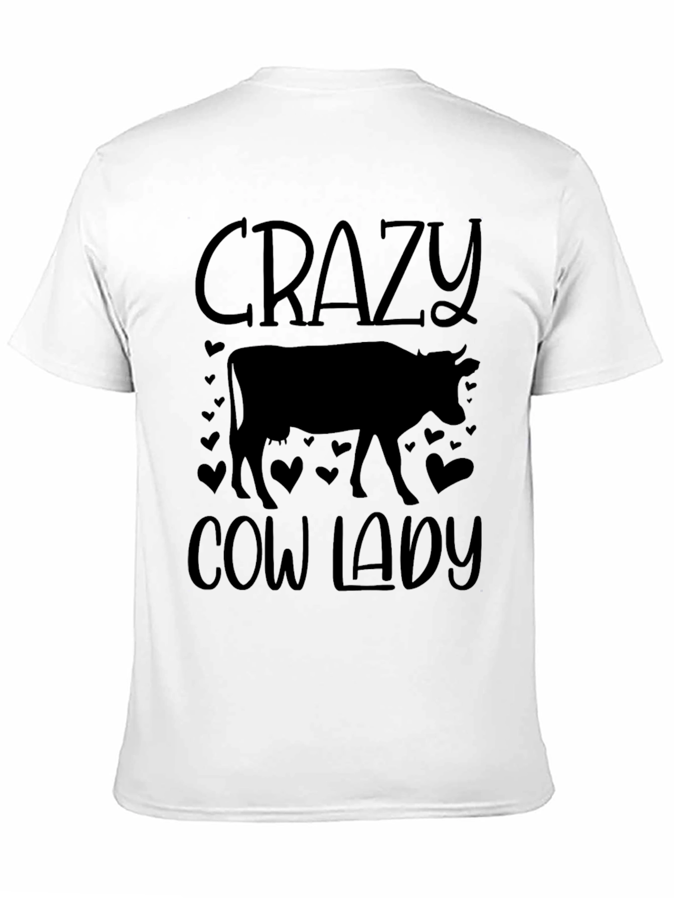 Black Crazy Cow Lady Graphic Tee view 11