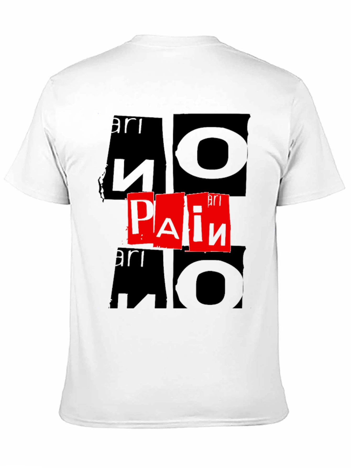 Black No Pain T-Shirt - Bold Graphic Print view 11