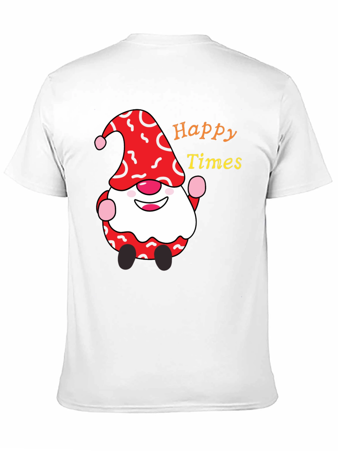 Black Happy Times Gnome T-Shirt - Festive Holiday Apparel view 11
