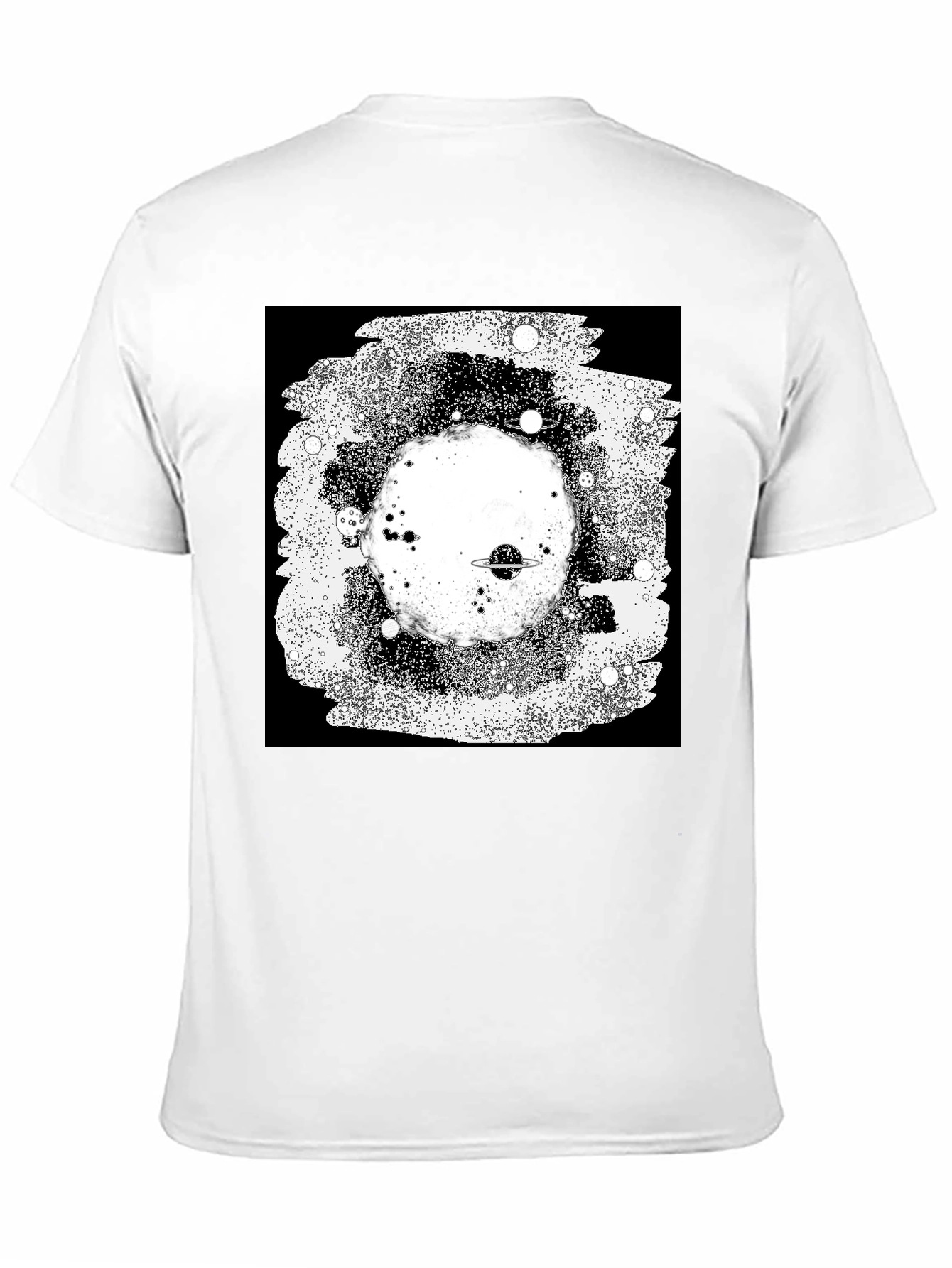 Black Cosmic Black T-Shirt - Galaxy Design view 11