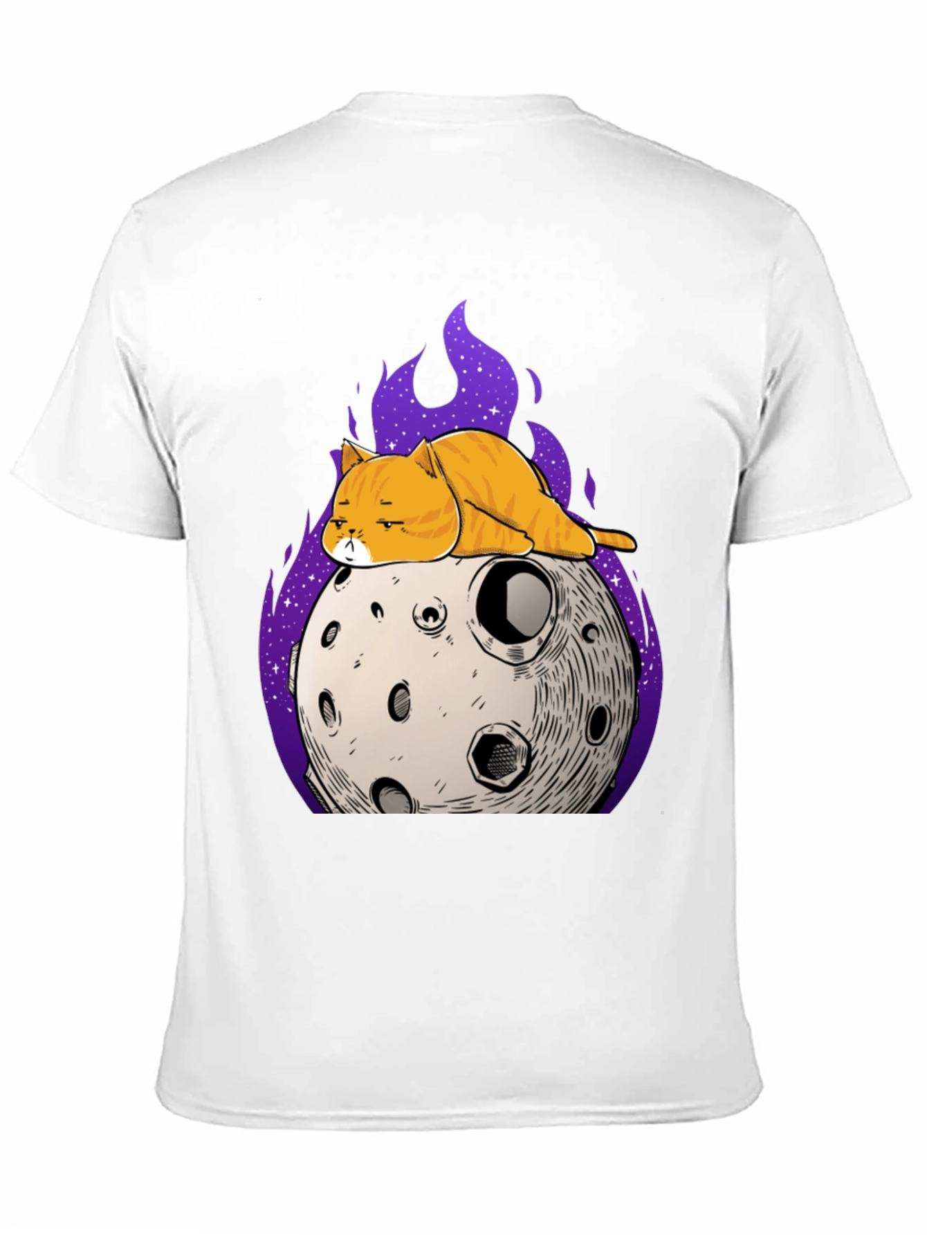 Black Cat on the Moon T-Shirt view 11