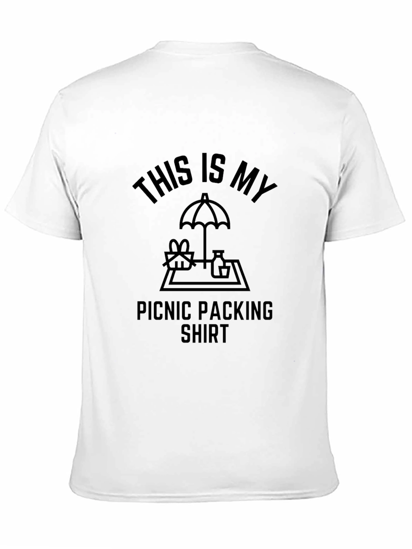 Black Picnic Packing Shirt - Black Graphic Tee for Outdoor Enthusiasts view 11