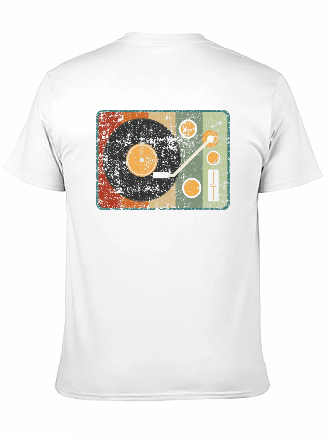 Black Retro Turntable Graphic T-Shirt - Vintage Music Lover Tee view 11