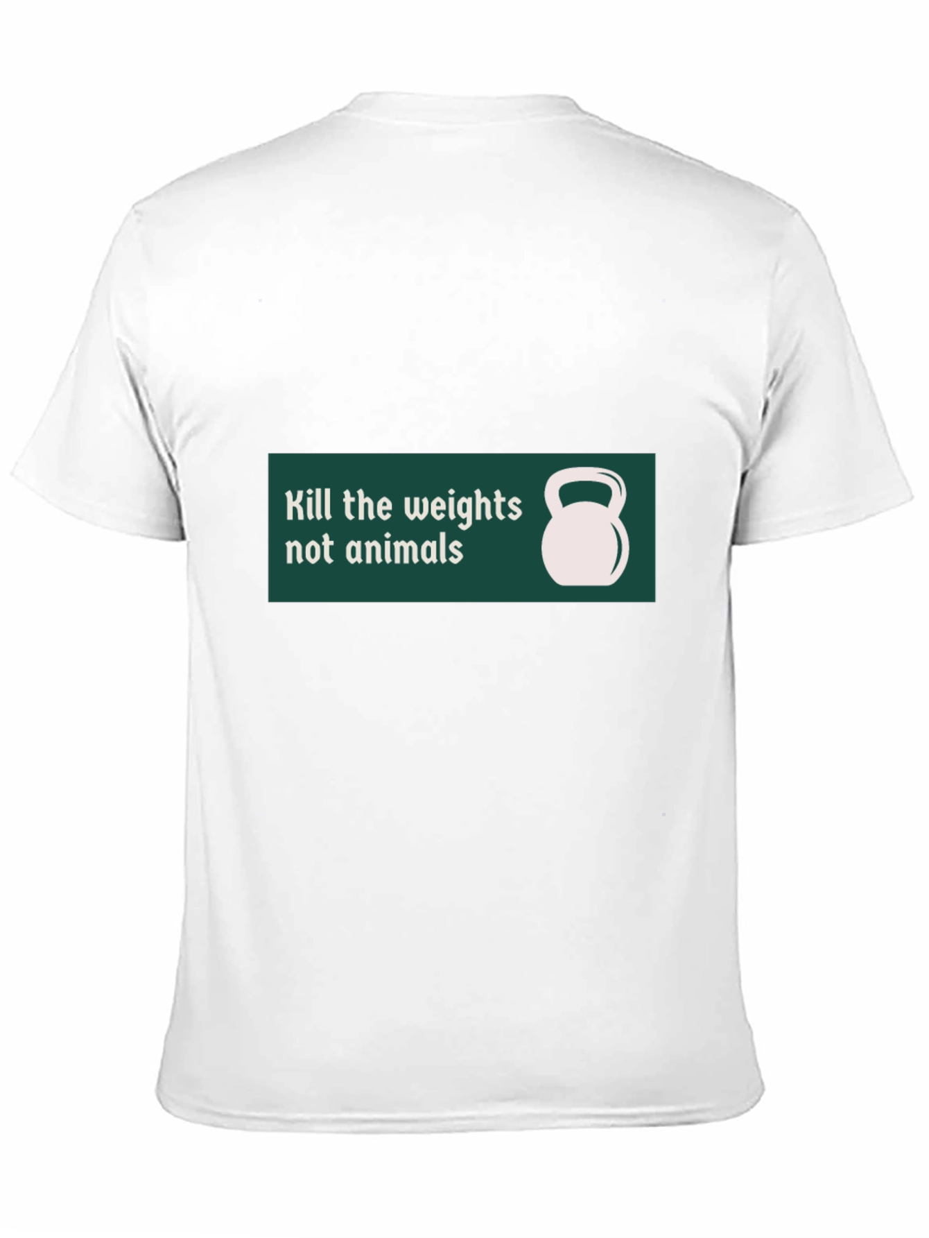 Black Vegan Workout T-Shirt - Kill the Weights, Not Animals view 11