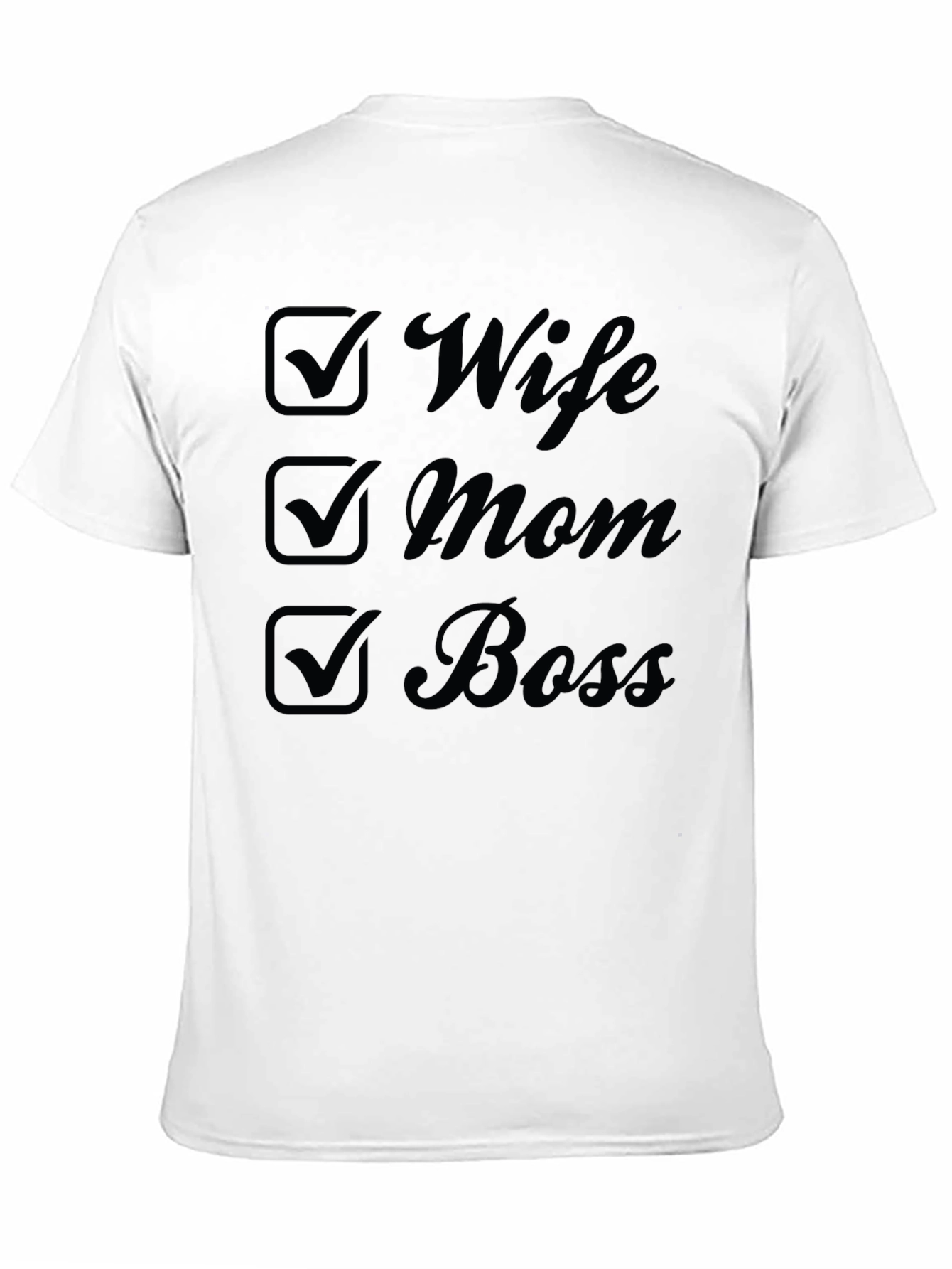 Black Wife, Mom, Boss Black T-Shirt view 11