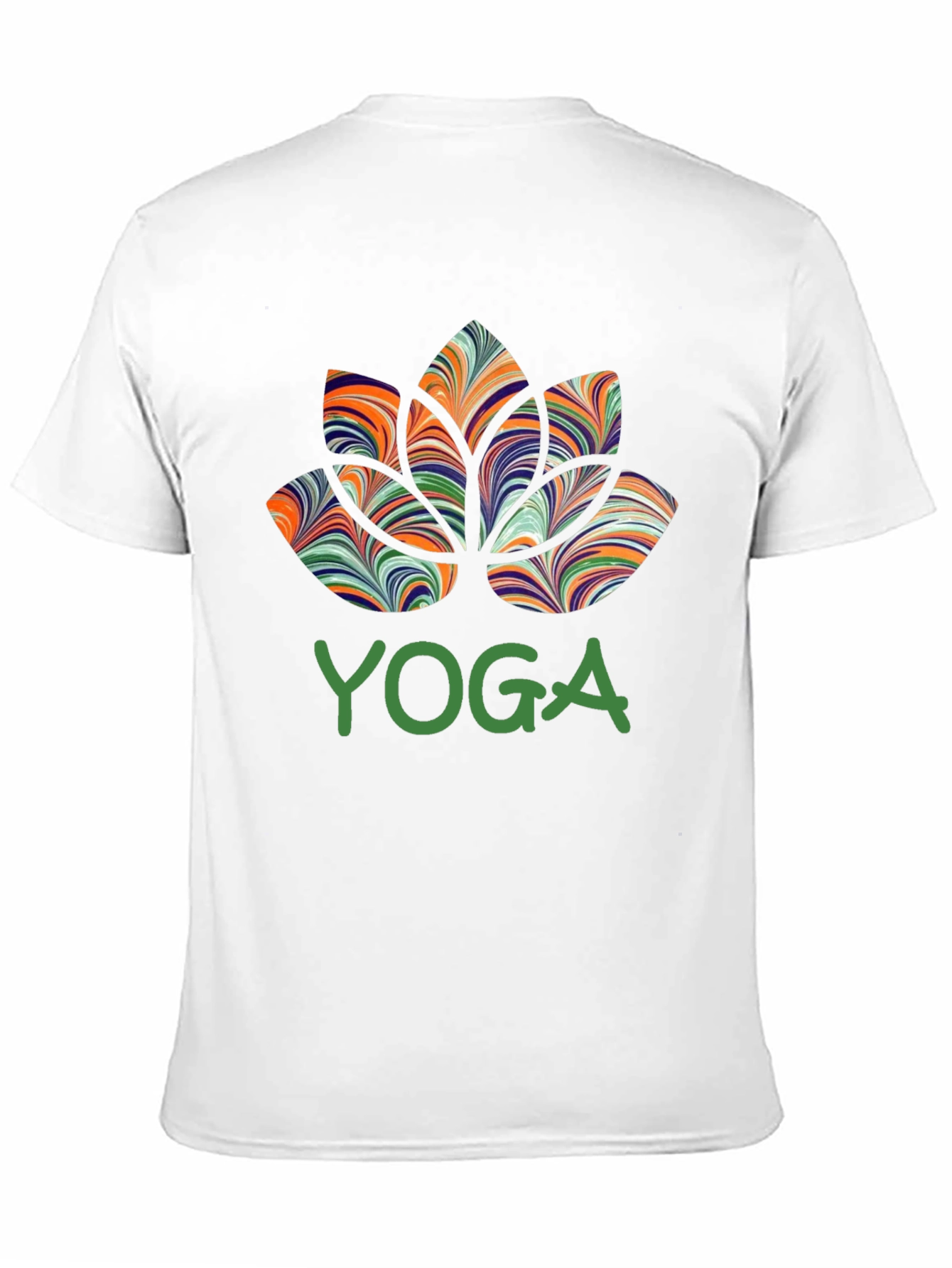 Black Yoga Lotus Flower Graphic T-Shirt view 11