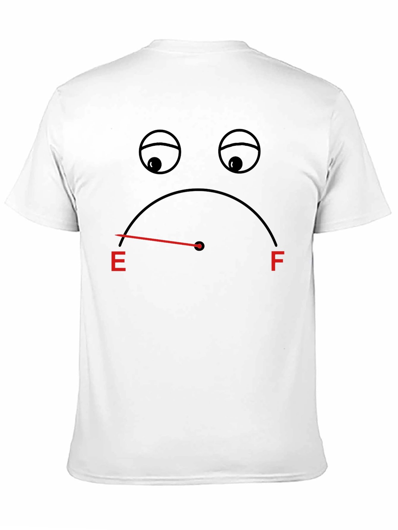 Black Sad Empty Gauge Black T-Shirt view 11