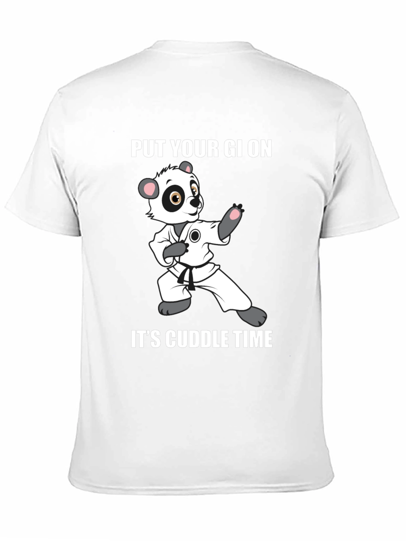 Black Panda Karate Cuddle Time T-Shirt view 11