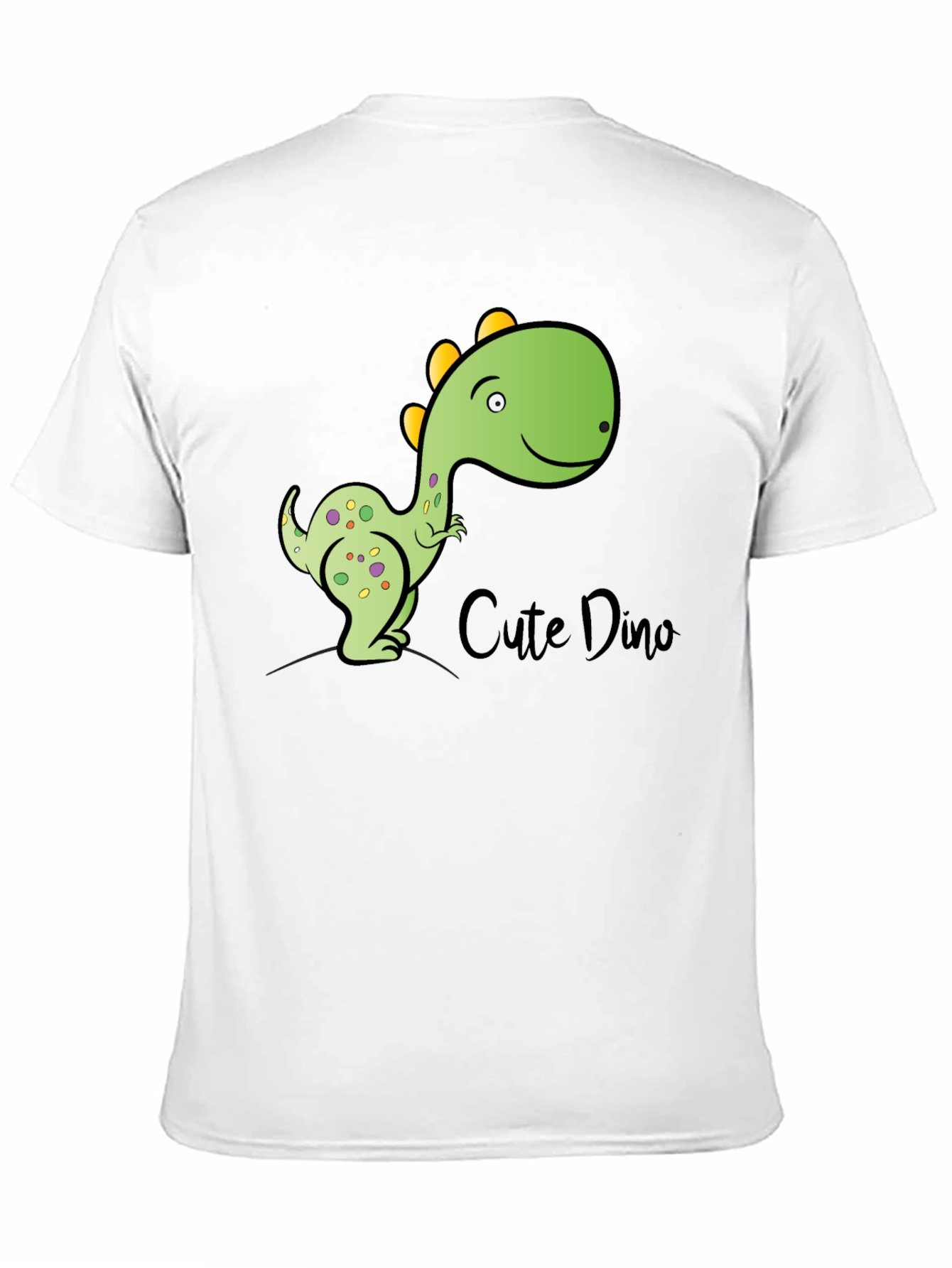 Black Cute Dino T-Shirt - Black Cotton Blend view 11
