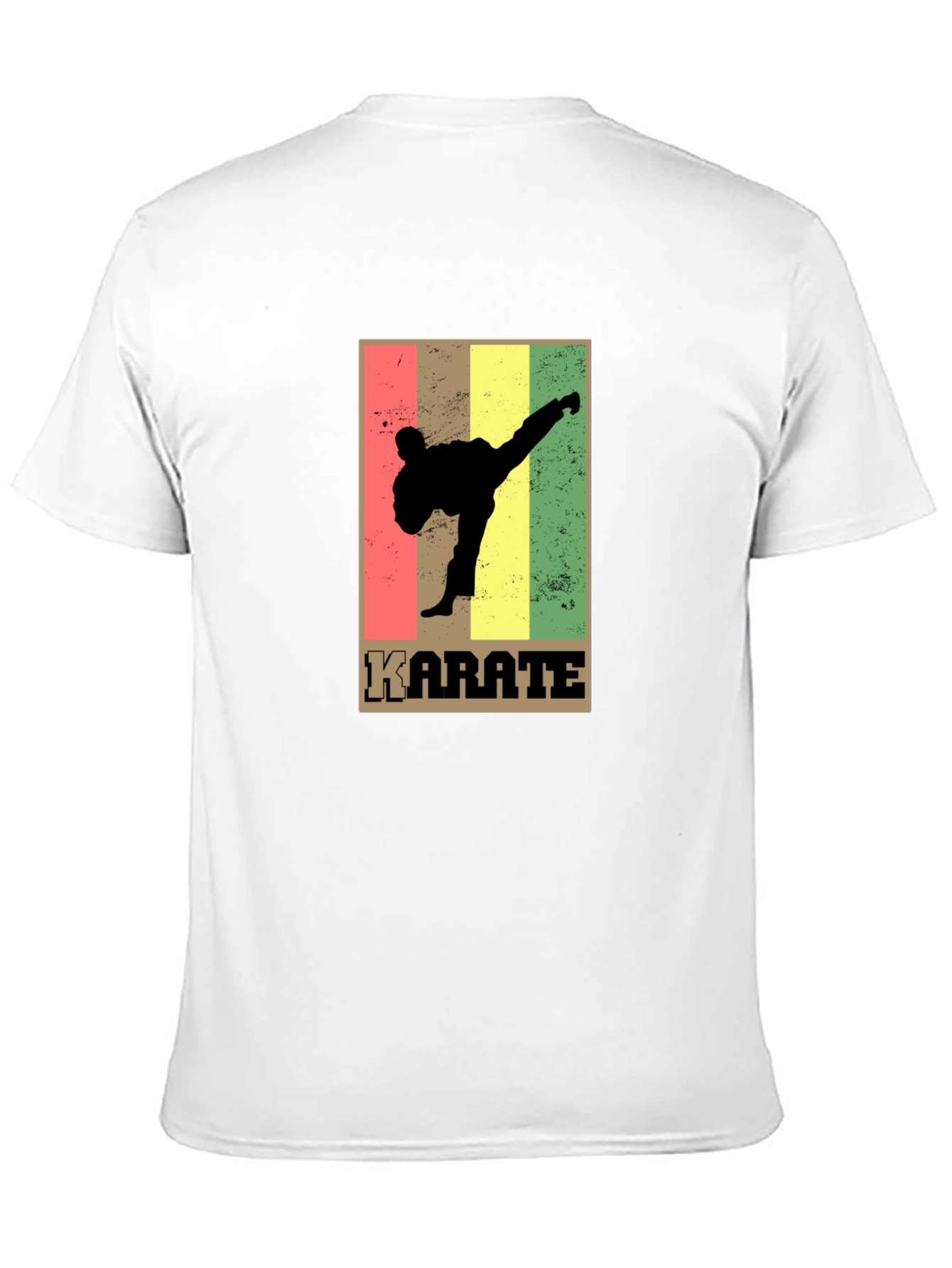 Black Karate Retro Style Graphic T-Shirt view 11