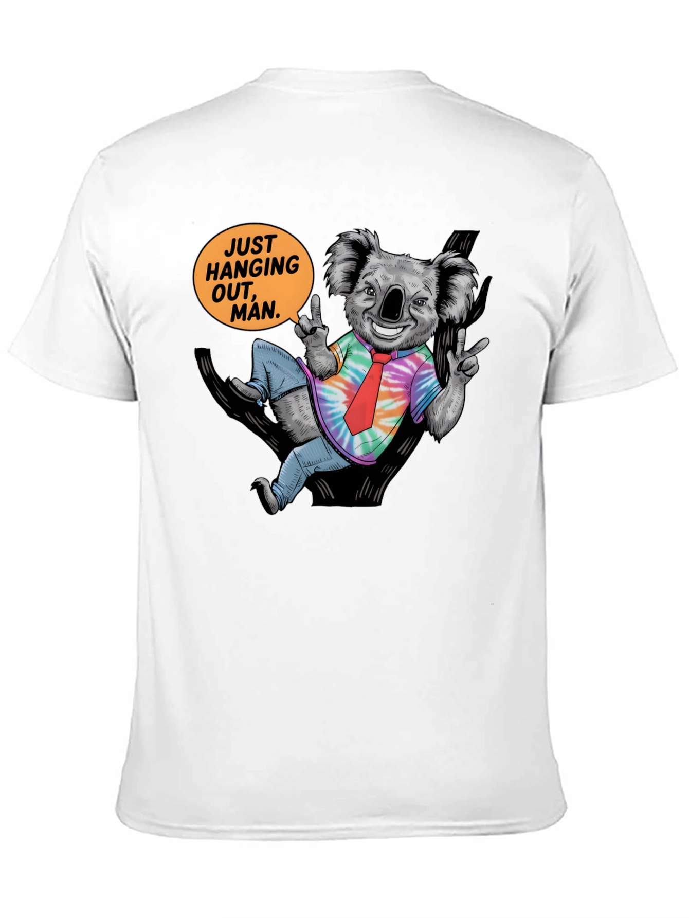Black Cool Koala T-Shirt - Just Hanging Out, Man! view 11