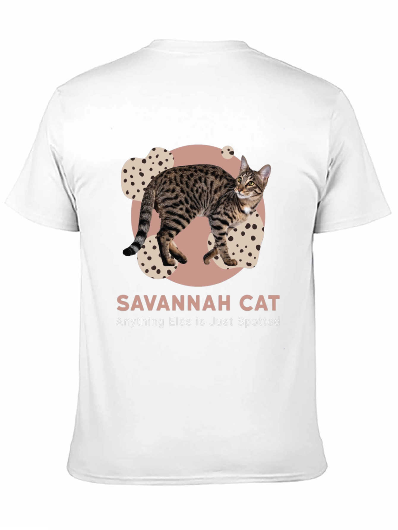 Black Savannah Cat Spotted T-Shirt - Unique Design view 11
