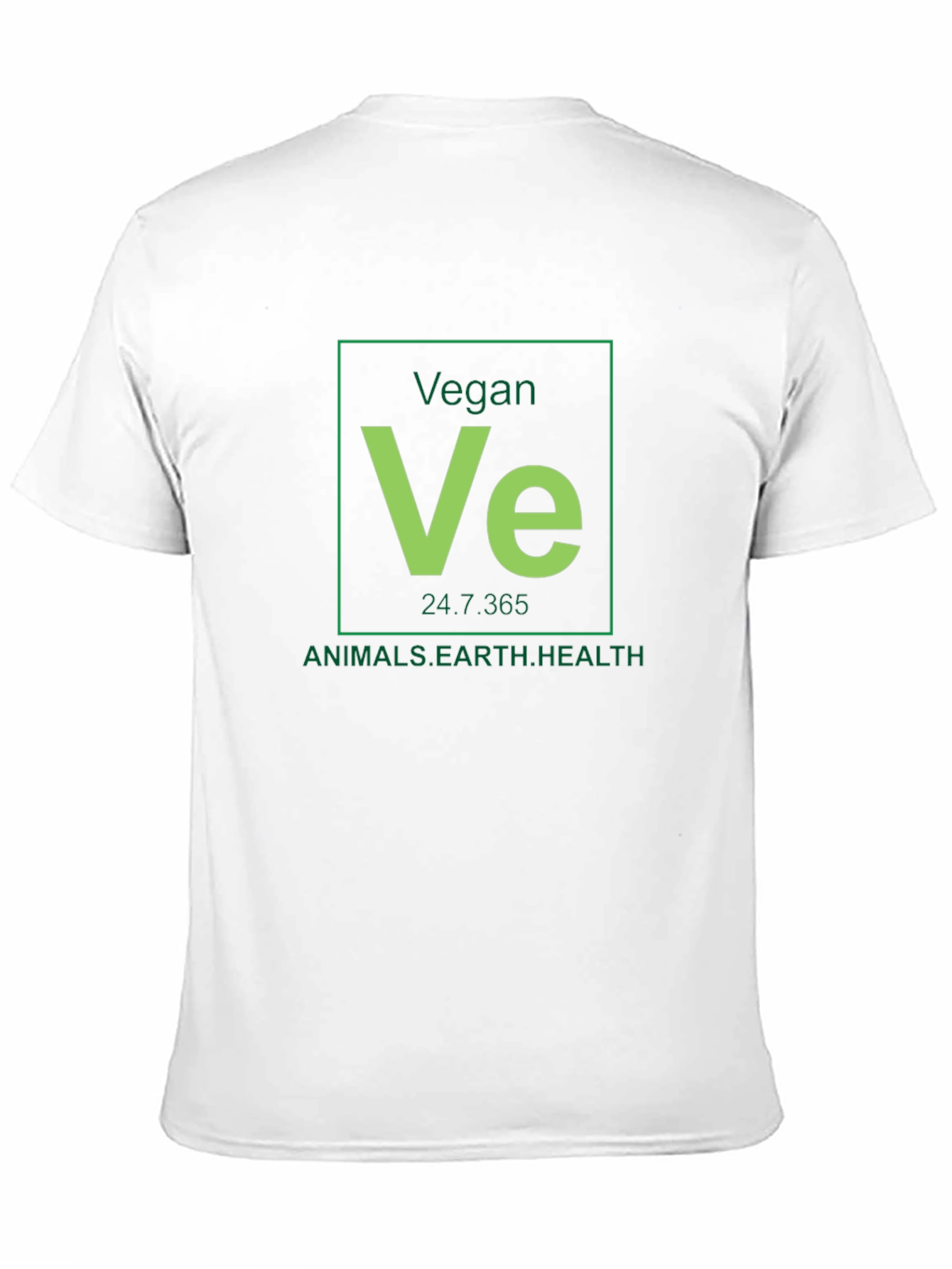 Black Vegan Periodic Table Black T-Shirt view 11
