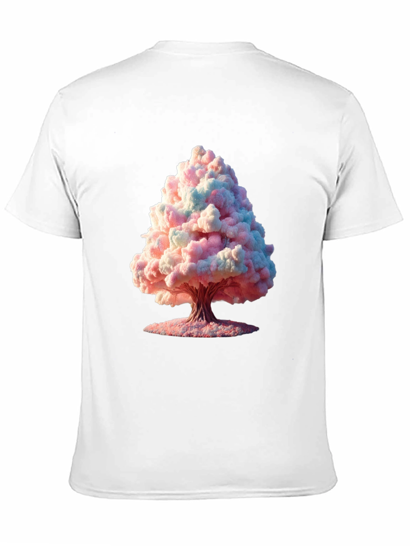 Black Cotton Candy Tree Graphic Black Tee view 11