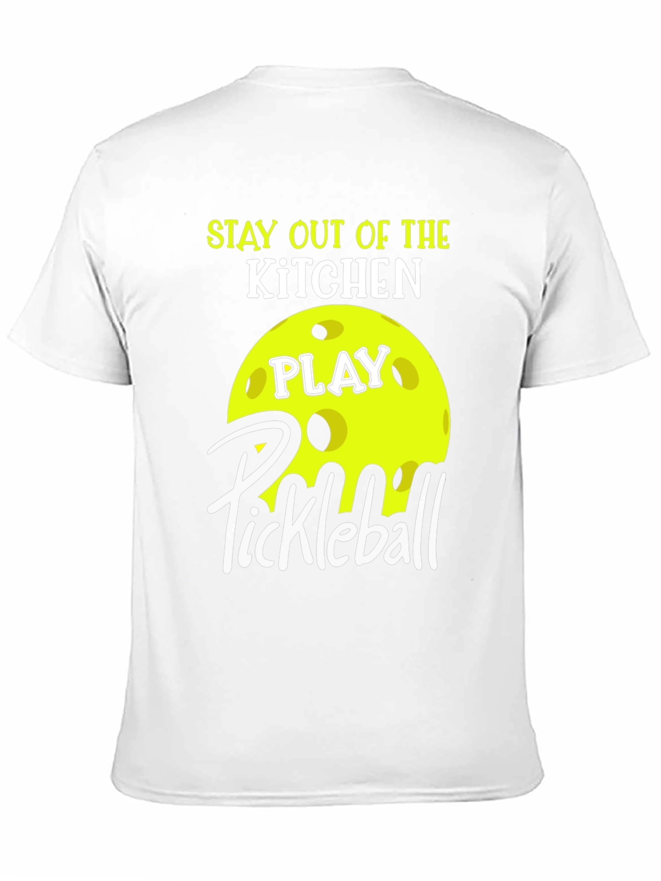 Black Stay Out of the Kitchen Pickleball T-Shirt view 11