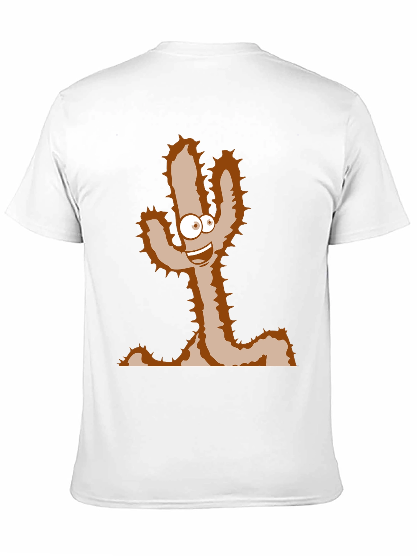 Black Cartoon Cactus T-Shirt - Funny Desert Plant Tee view 11