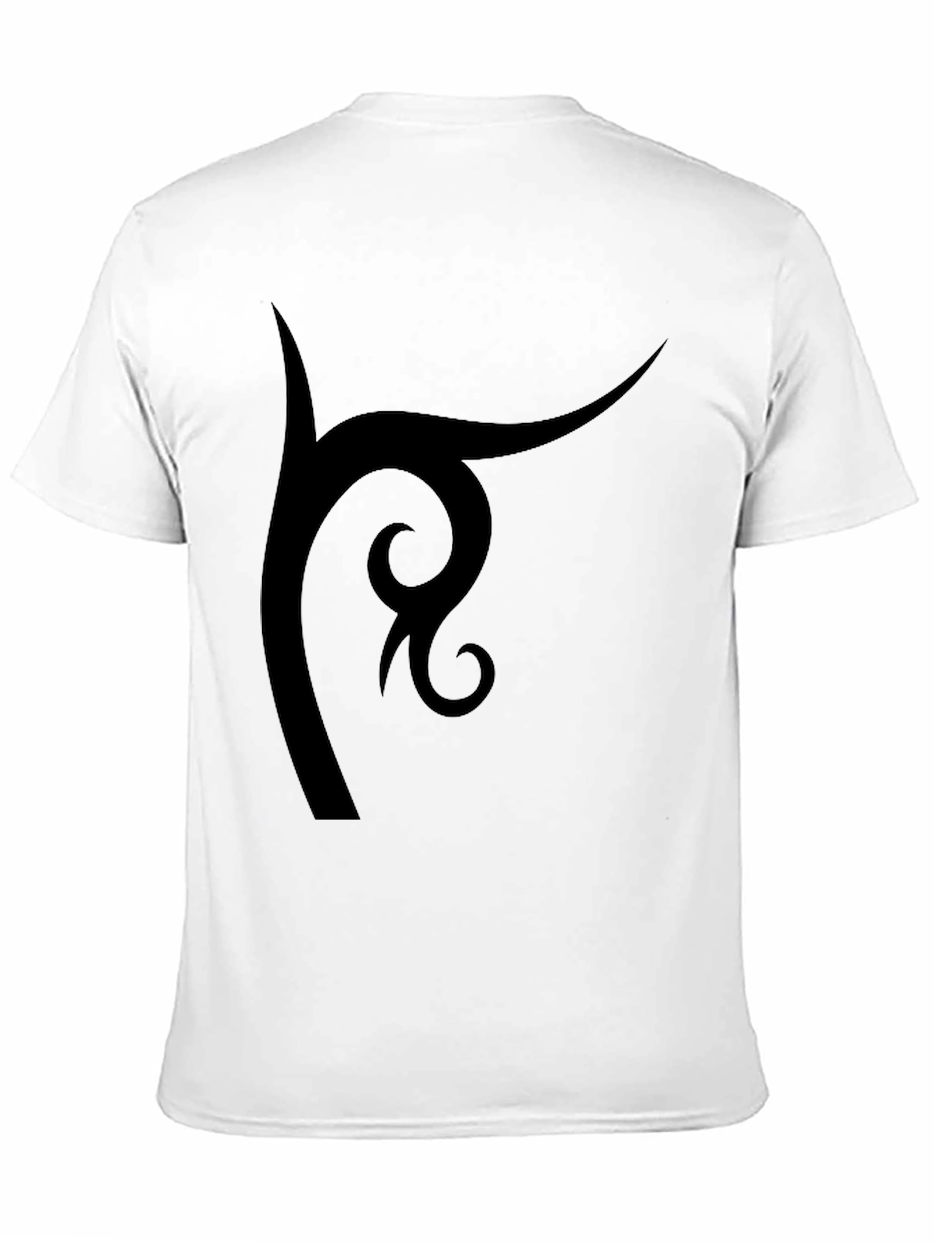 Black Tribal Design Black T-Shirt view 11