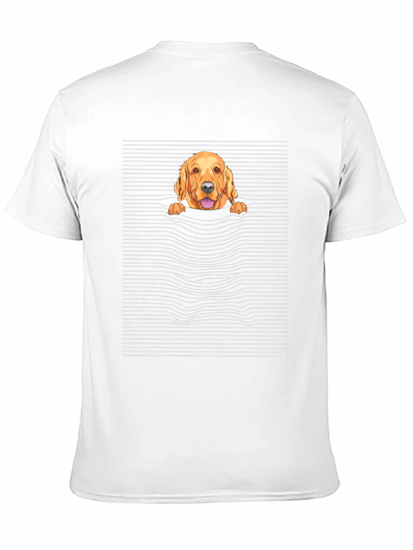 Black Golden Retriever Peek-a-Boo T-Shirt view 11
