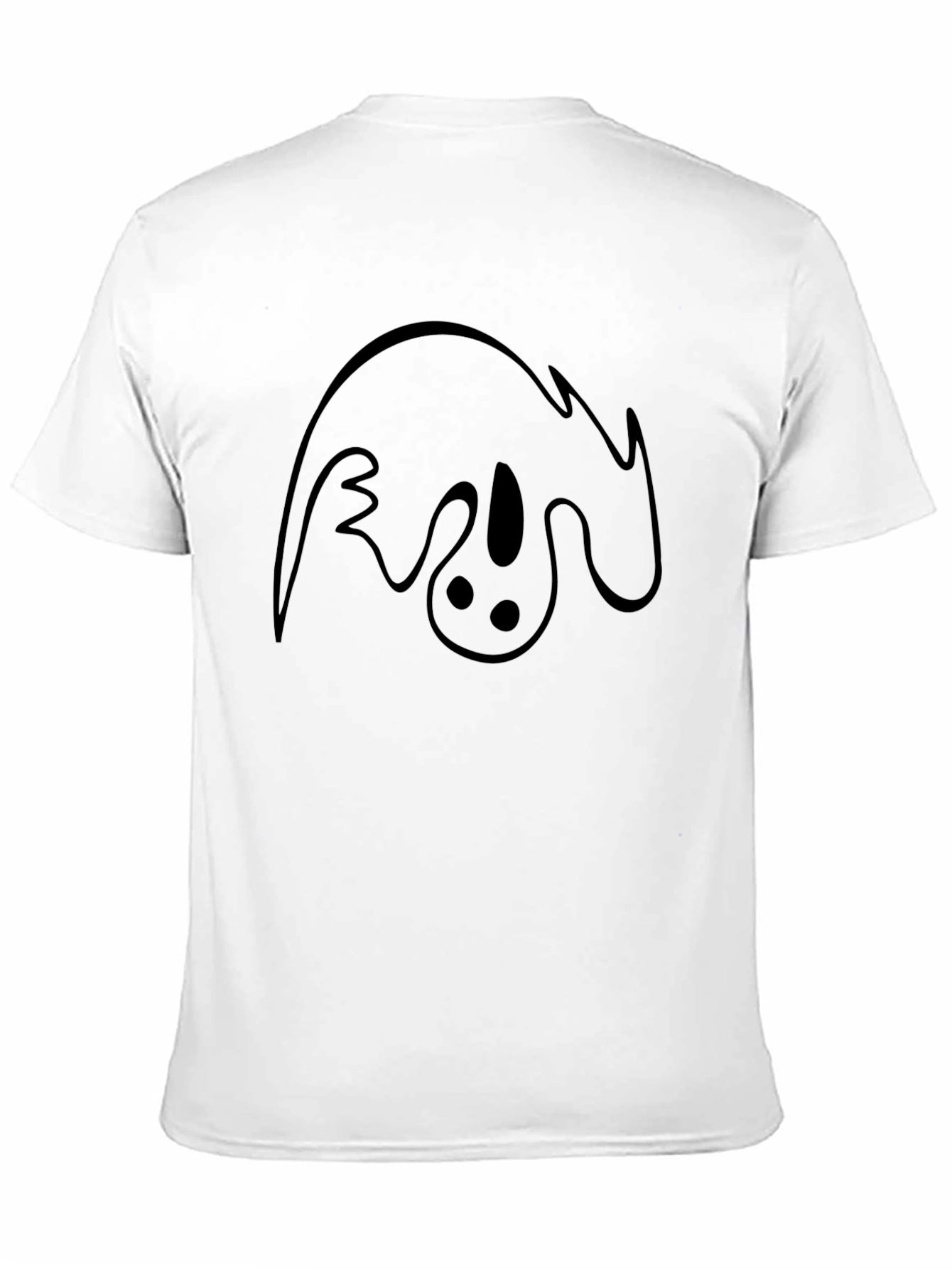 Black Ghost Graphic Tee - Soft Black Cotton T-Shirt view 11