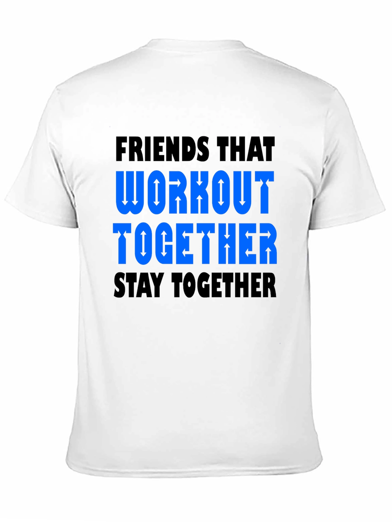 Black Friends Workout Together Graphic Tee - Black view 11