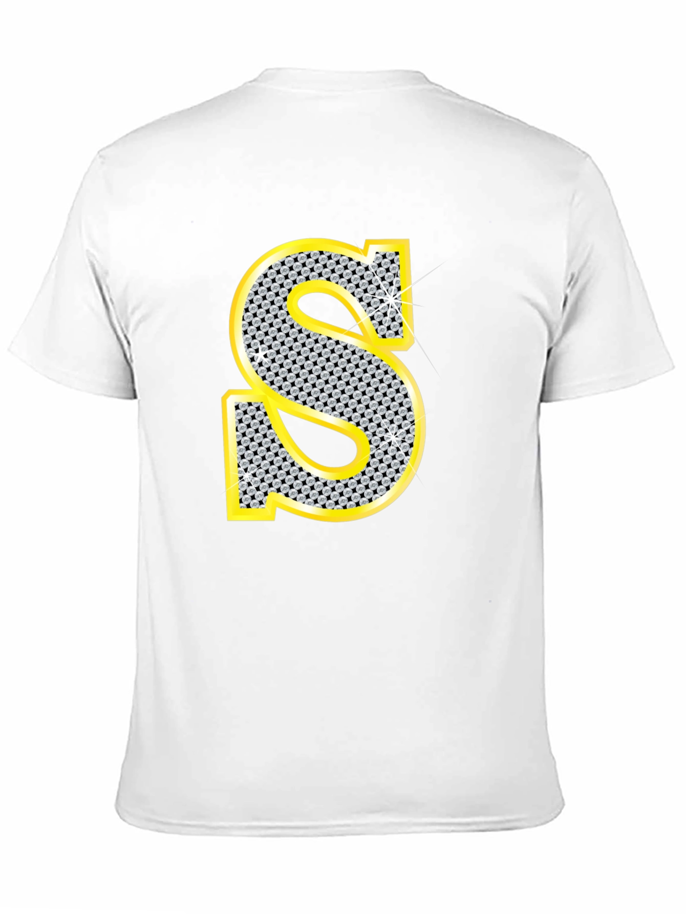 Black Diamond Letter S Black T-Shirt view 11