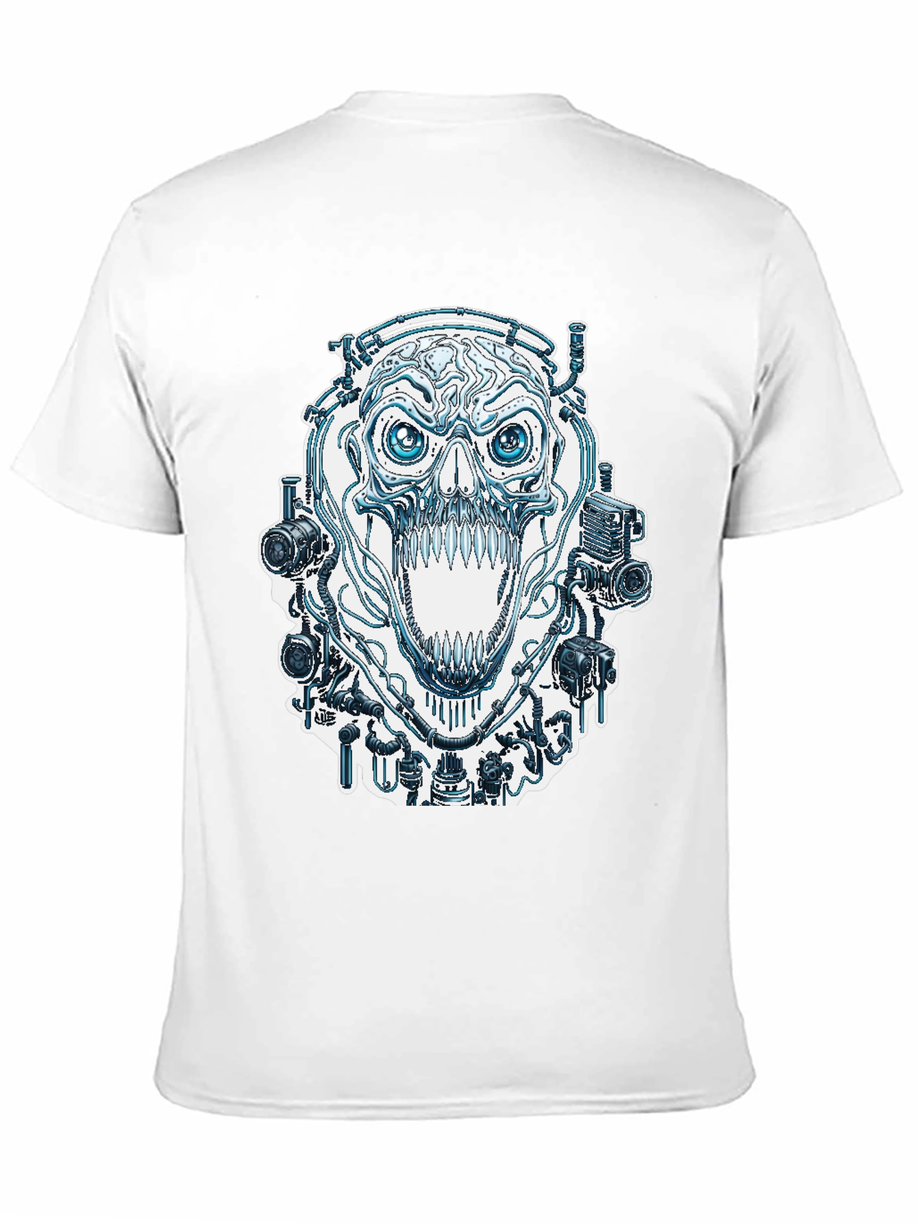 Black Steampunk Skull T-Shirt - Edgy Graphic Tee view 11