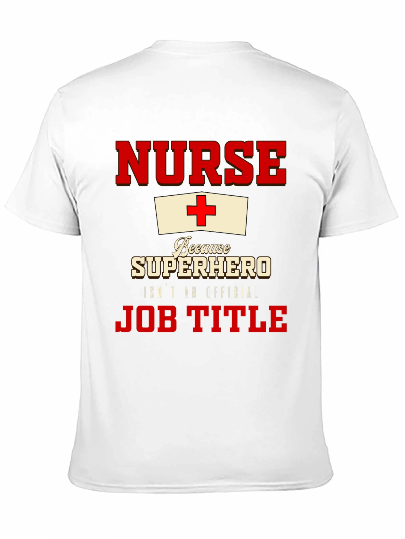 Black Nurse Superhero T-Shirt - Official Job Title view 11