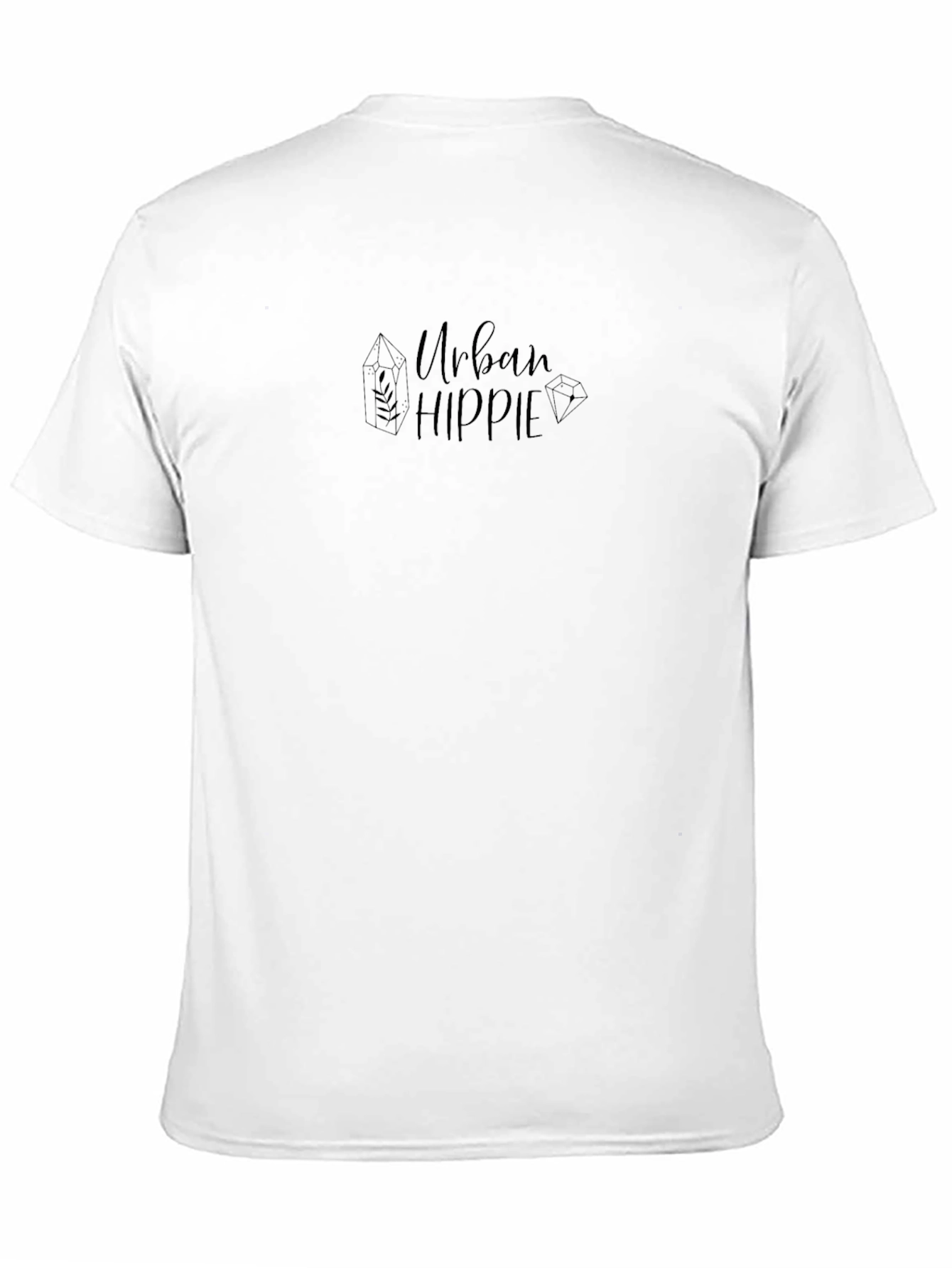 Black Urban Hippie Black Graphic Tee for Men view 11