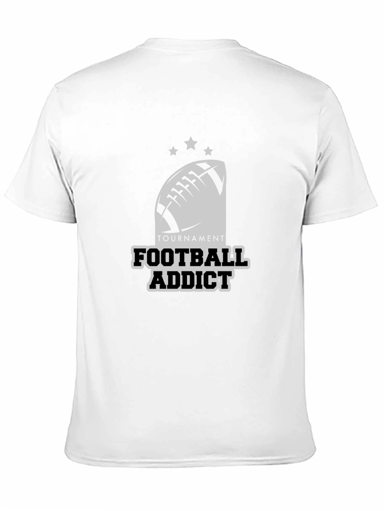 Black Tournament Football Addict T-Shirt view 11