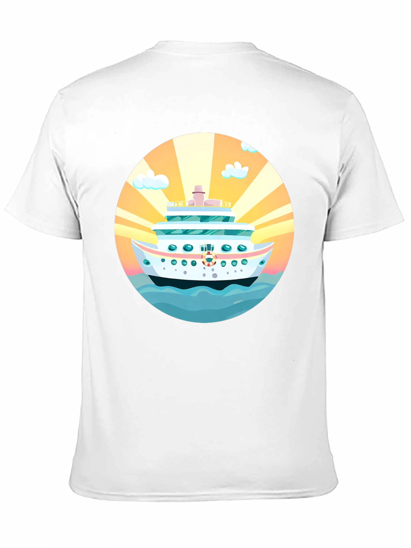 Black Cruise Ship Graphic Tee - Sun, Sea, Style! view 11