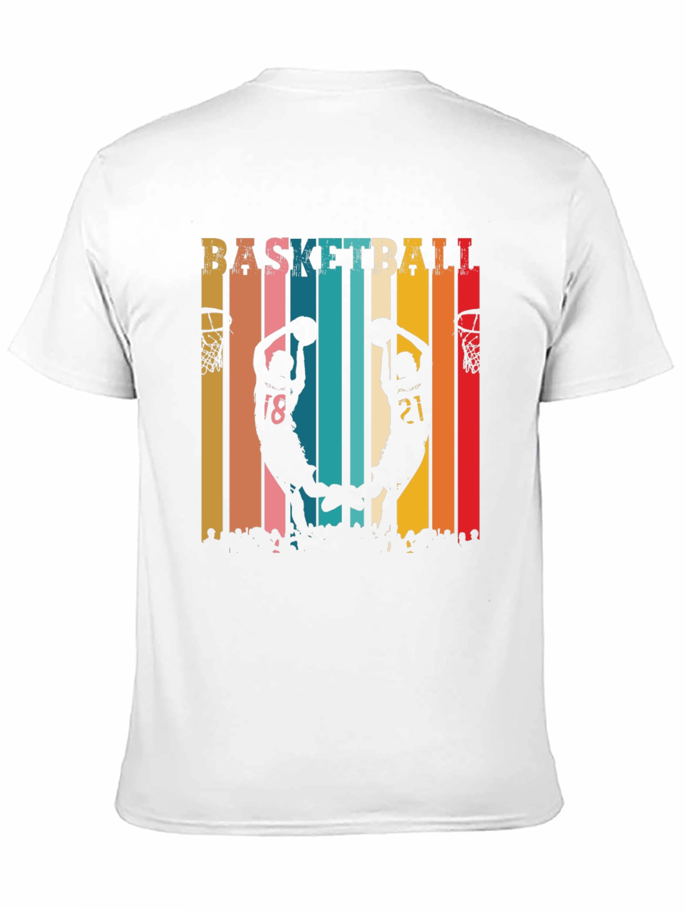 Black Basketball Silhouette Graphic Tee - Retro Style view 11
